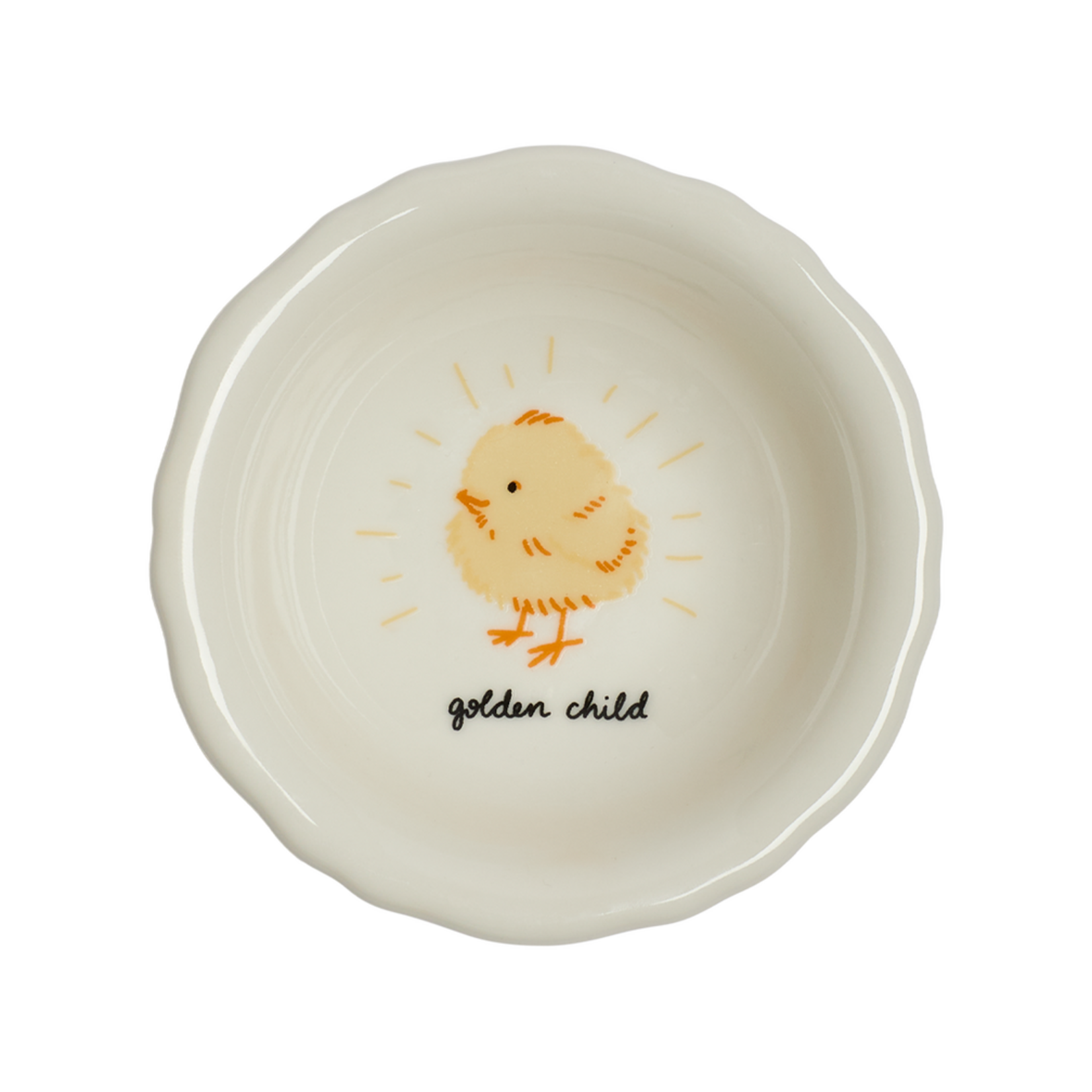Fishs Eddy Golden Child Bowl (4.53")