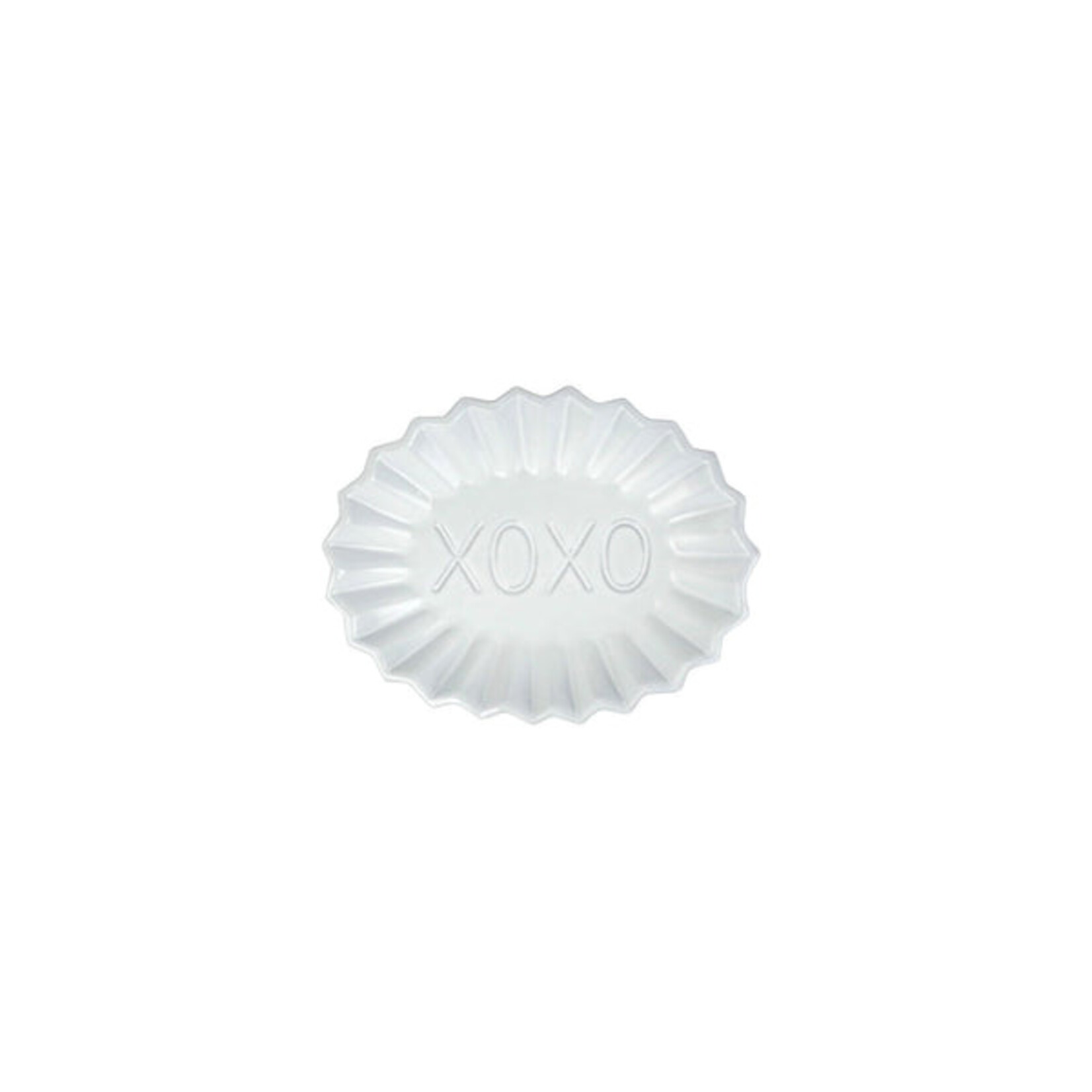 Vietri Vietri Incanto Pleated XOXO Plate