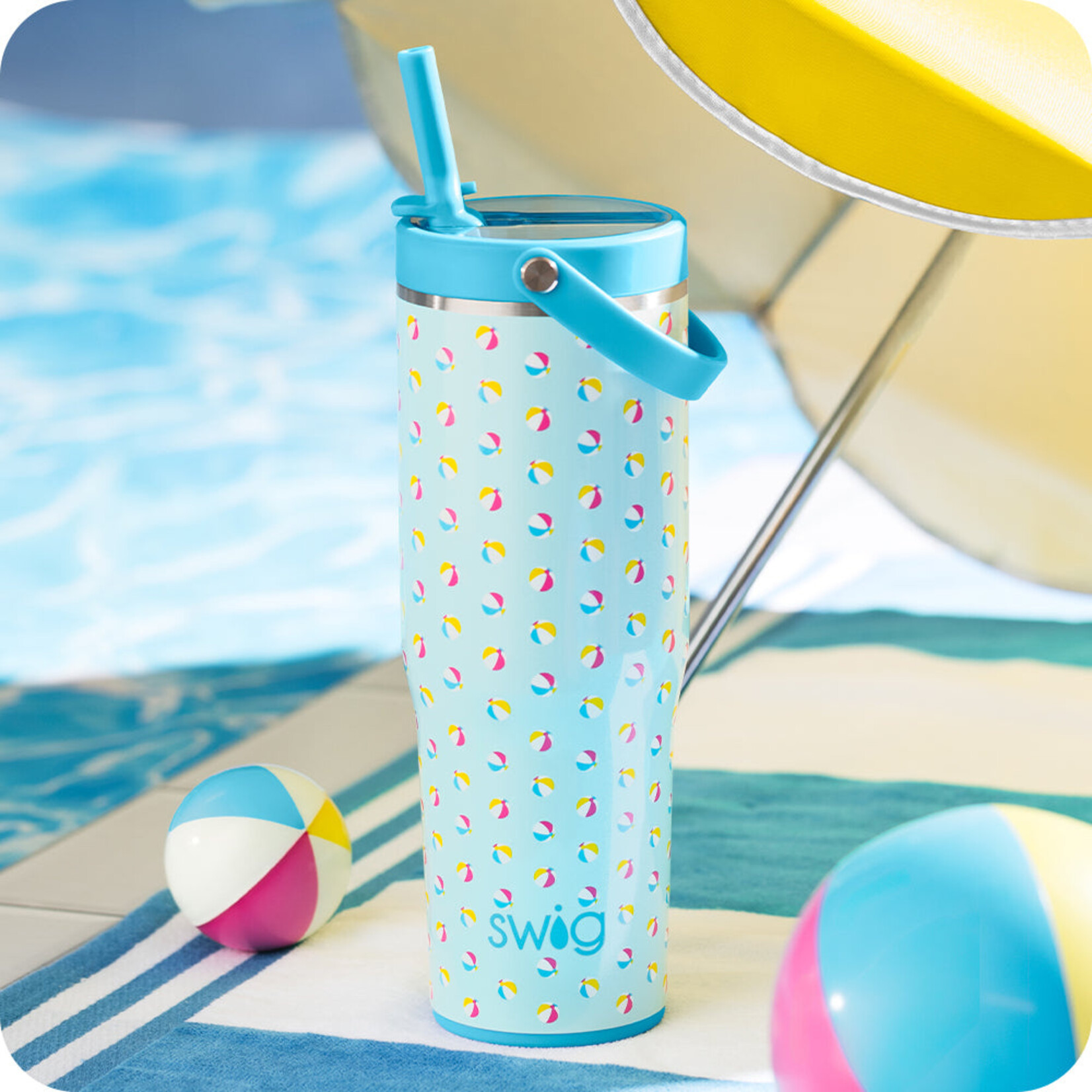 Swig Life Swig To-Go Tumbler Beach Balls 30 oz.