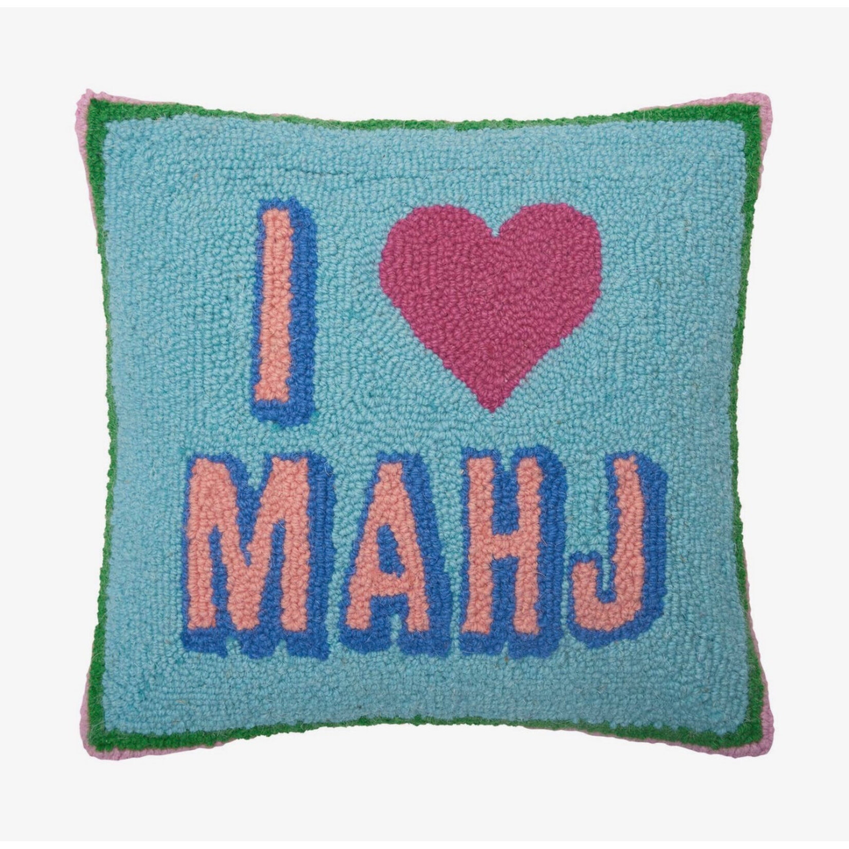 Peking Handicraft I Love Mahj Hook Pillow - 14"x14"