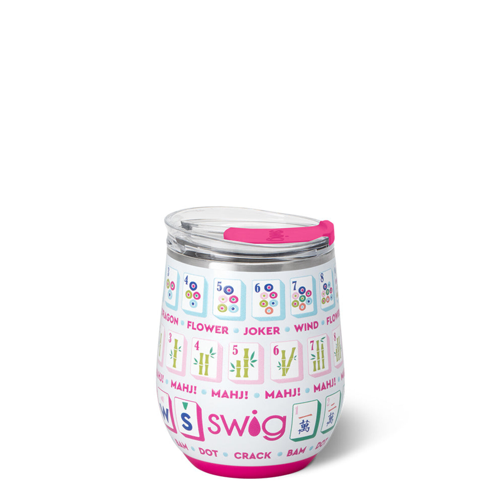 Swig Mahjong Stemless Wine Cup 12 oz