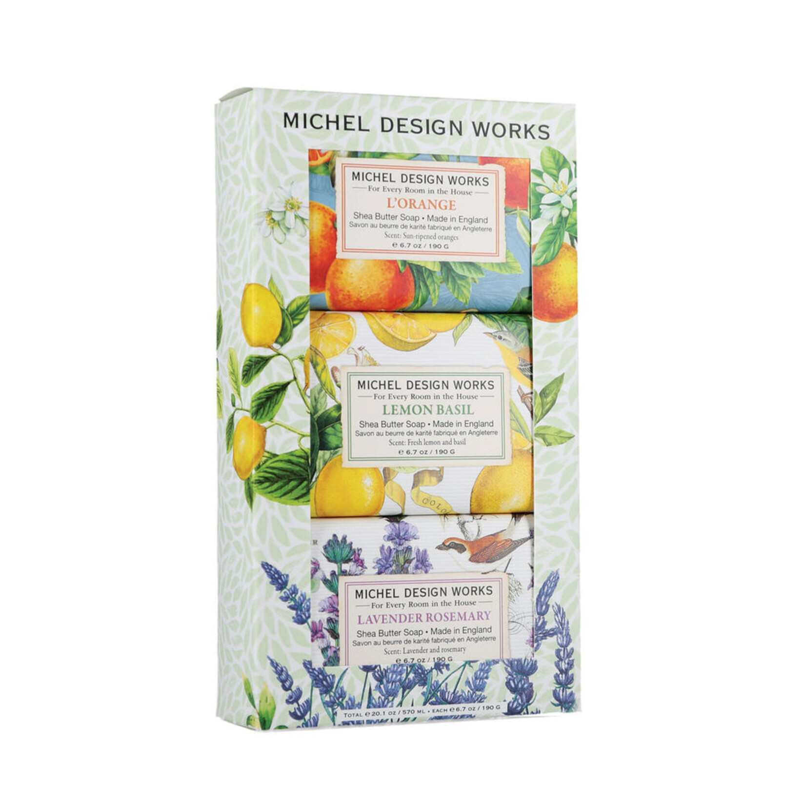 Michel Design Works Michel Design Works Botanicals Bath Bar 3 Piece Boxed Set