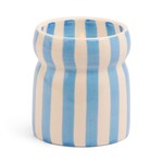 Paddywax Paddywax Striped Ceramic Candle Cabana Blue - Lost At Sea