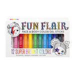 Snifty Fun Flair Color Gel Sticks for Face and Body Art Set of 12