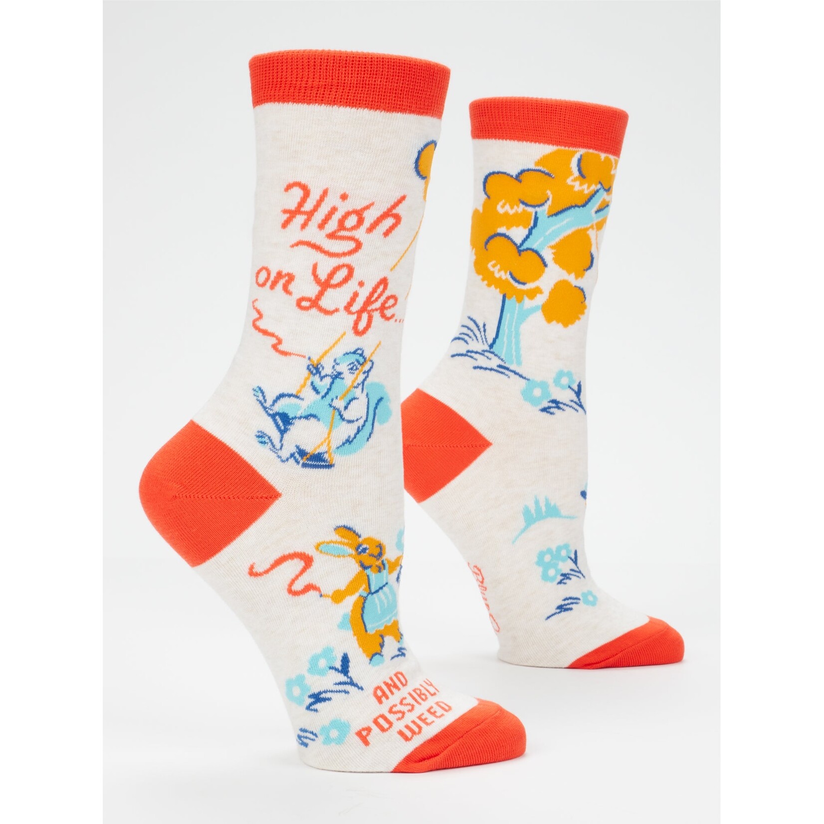 Blue Q Blue Q High On Life...And Possibly Weed W-Crew Socks