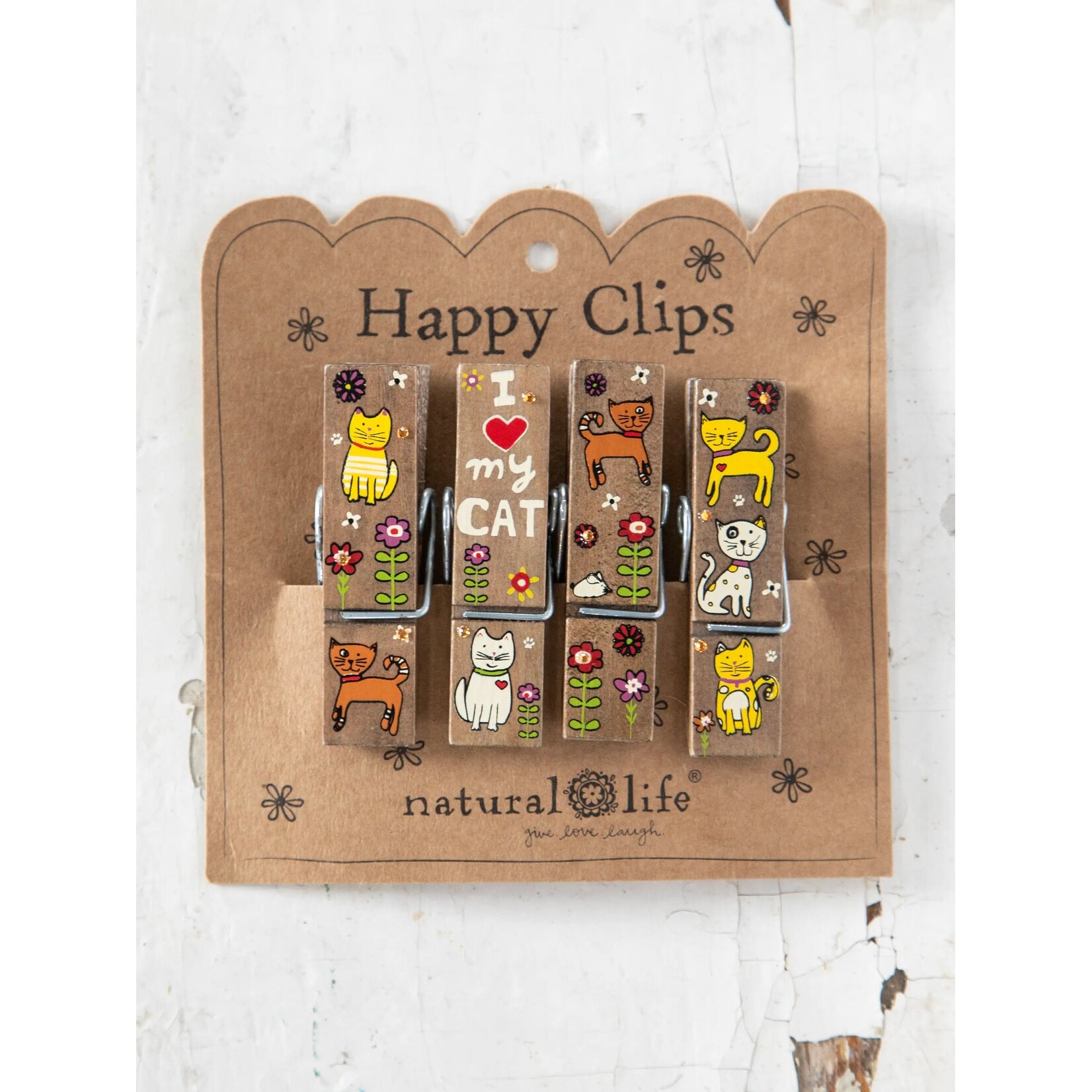 Natural Life Happy Clips Bag Clips, Set of 4