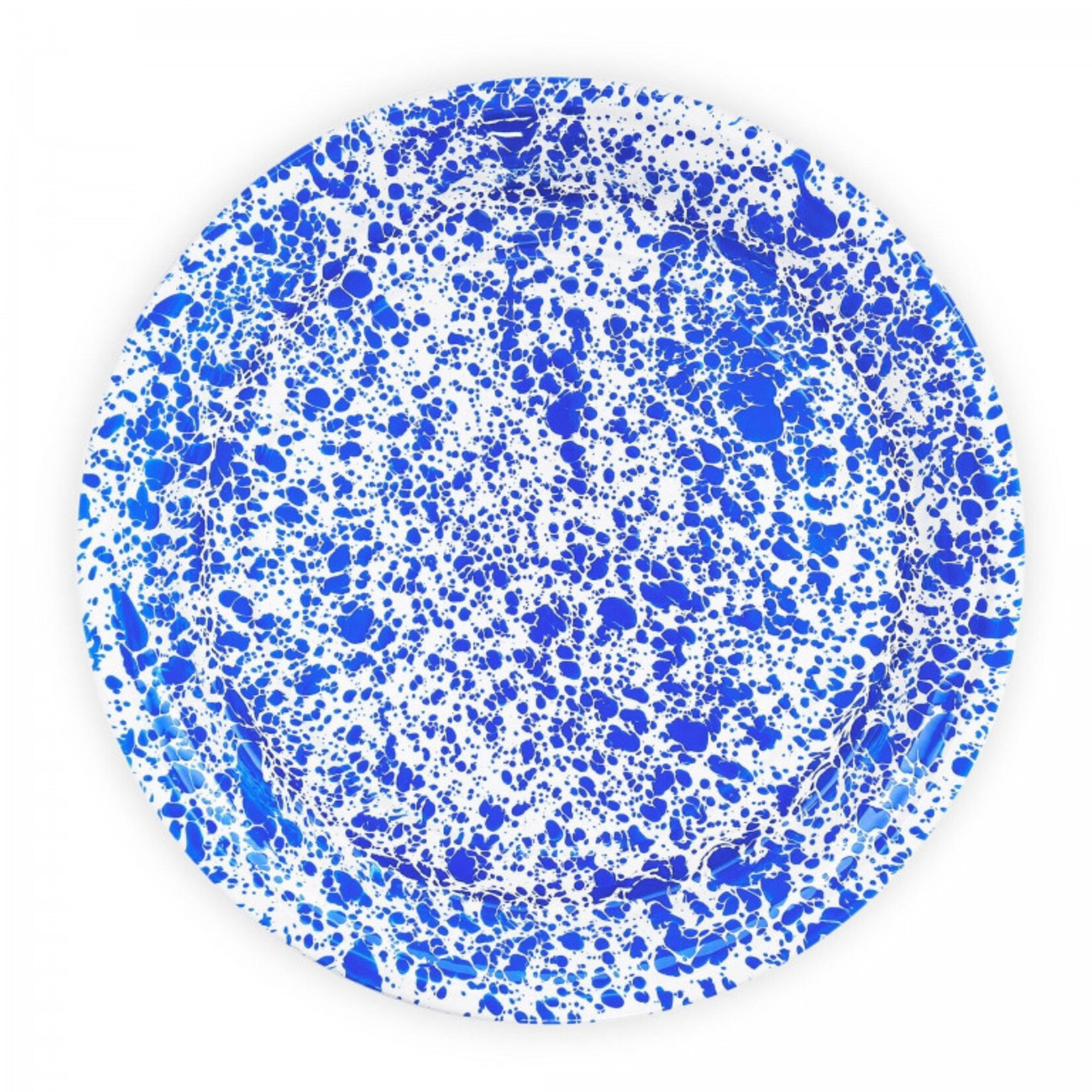 Crow Canyon Home Crow Canyon Home Blue Splatter Large Round Tray