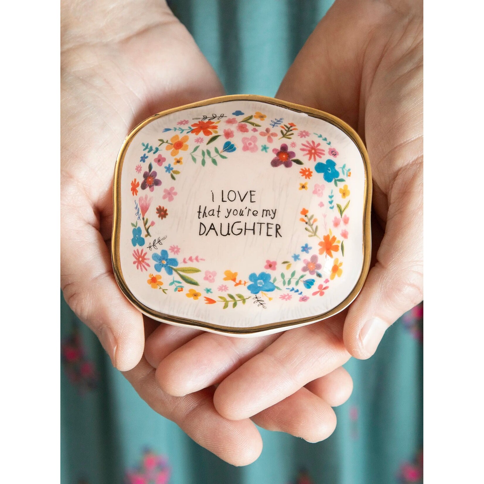 Natural Life Antiqued Tricket Bowl - Daughter