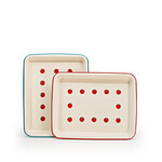 Crow Canyon Home Dan Pelosi x CCH Tomato Small Rectangle Jelly Roll Tray