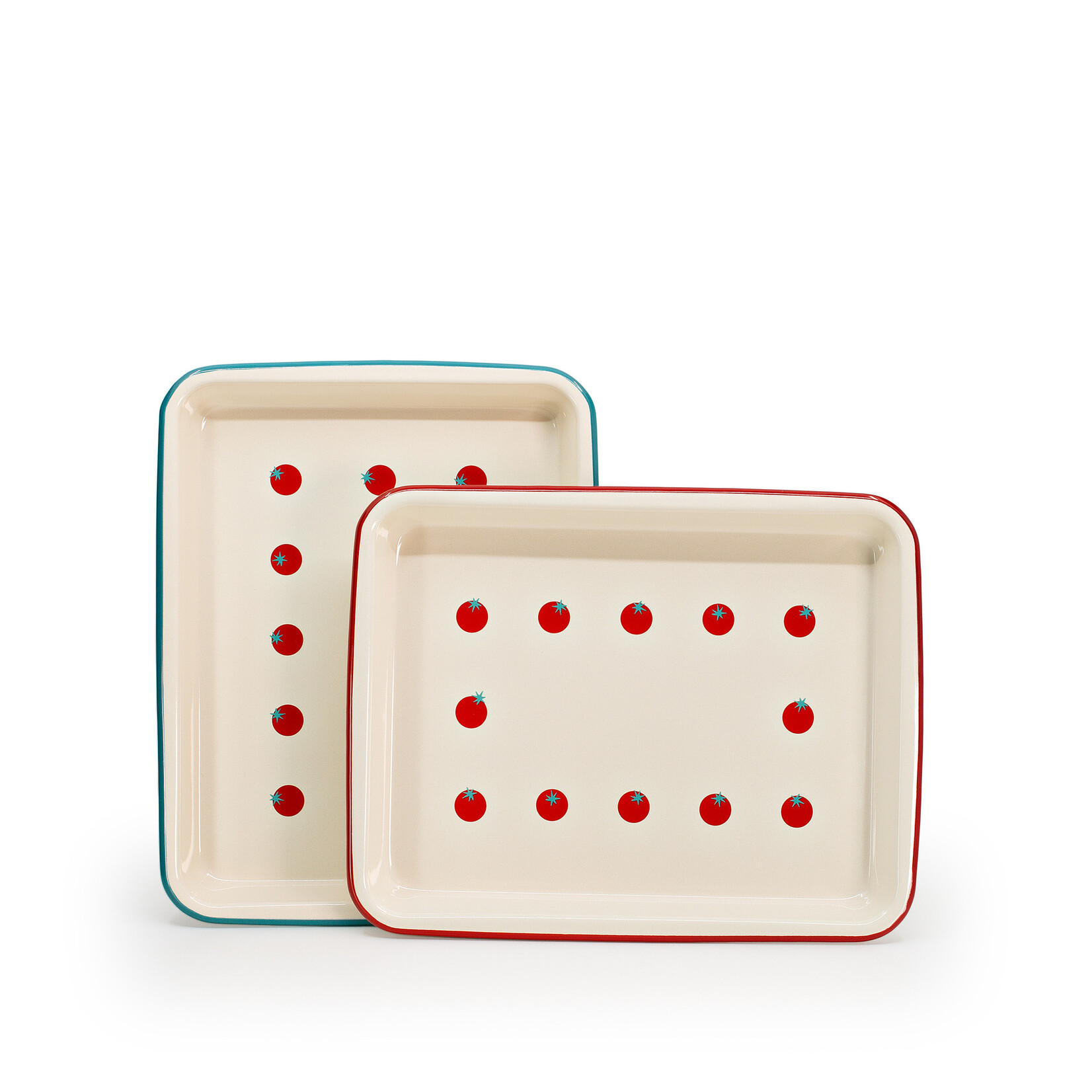 Crow Canyon Home Dan Pelosi x CCH Tomato Small Rectangle Jelly Roll Tray