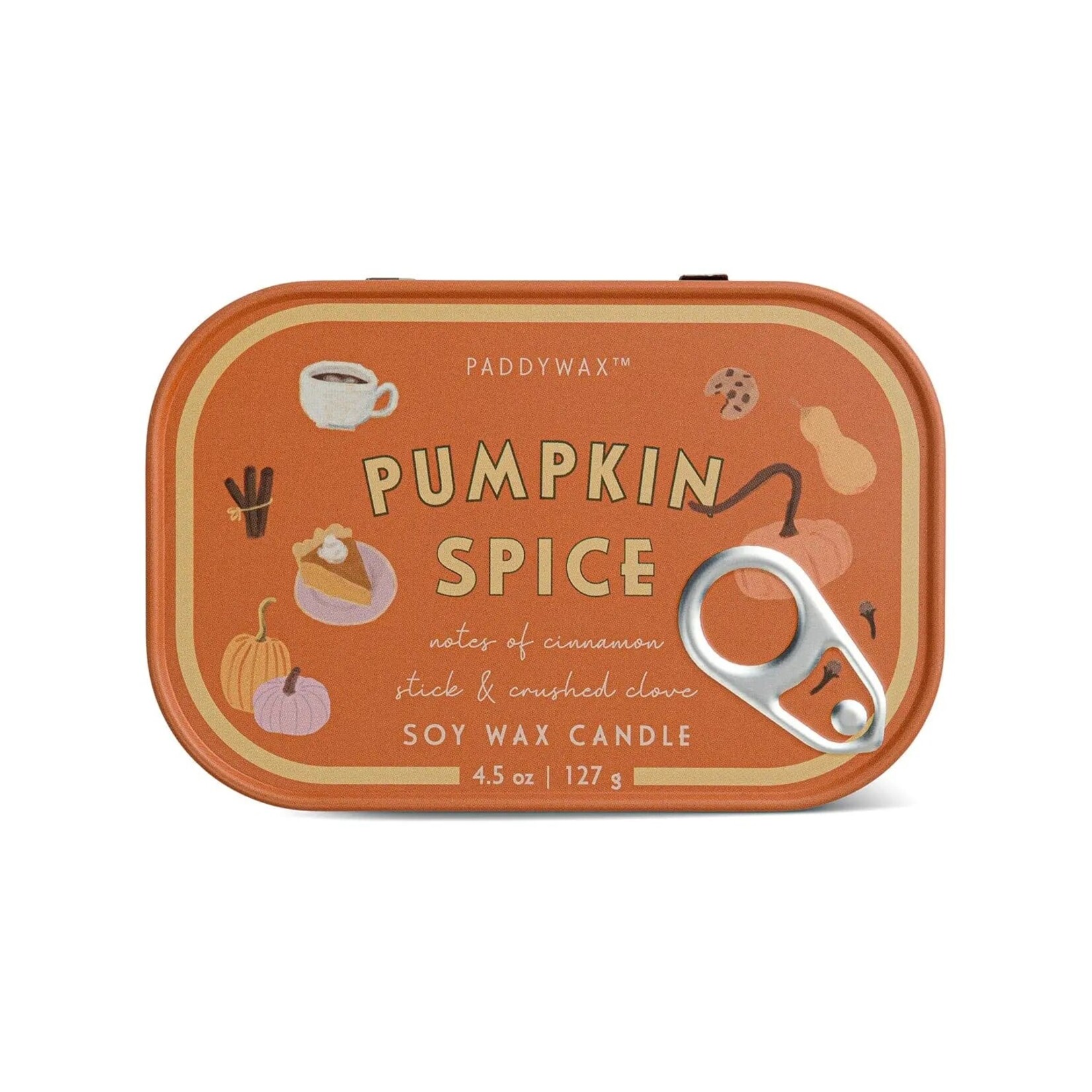 Paddywax Paddywax Bistro Candle w/Printed Tin Pumpkin Spice