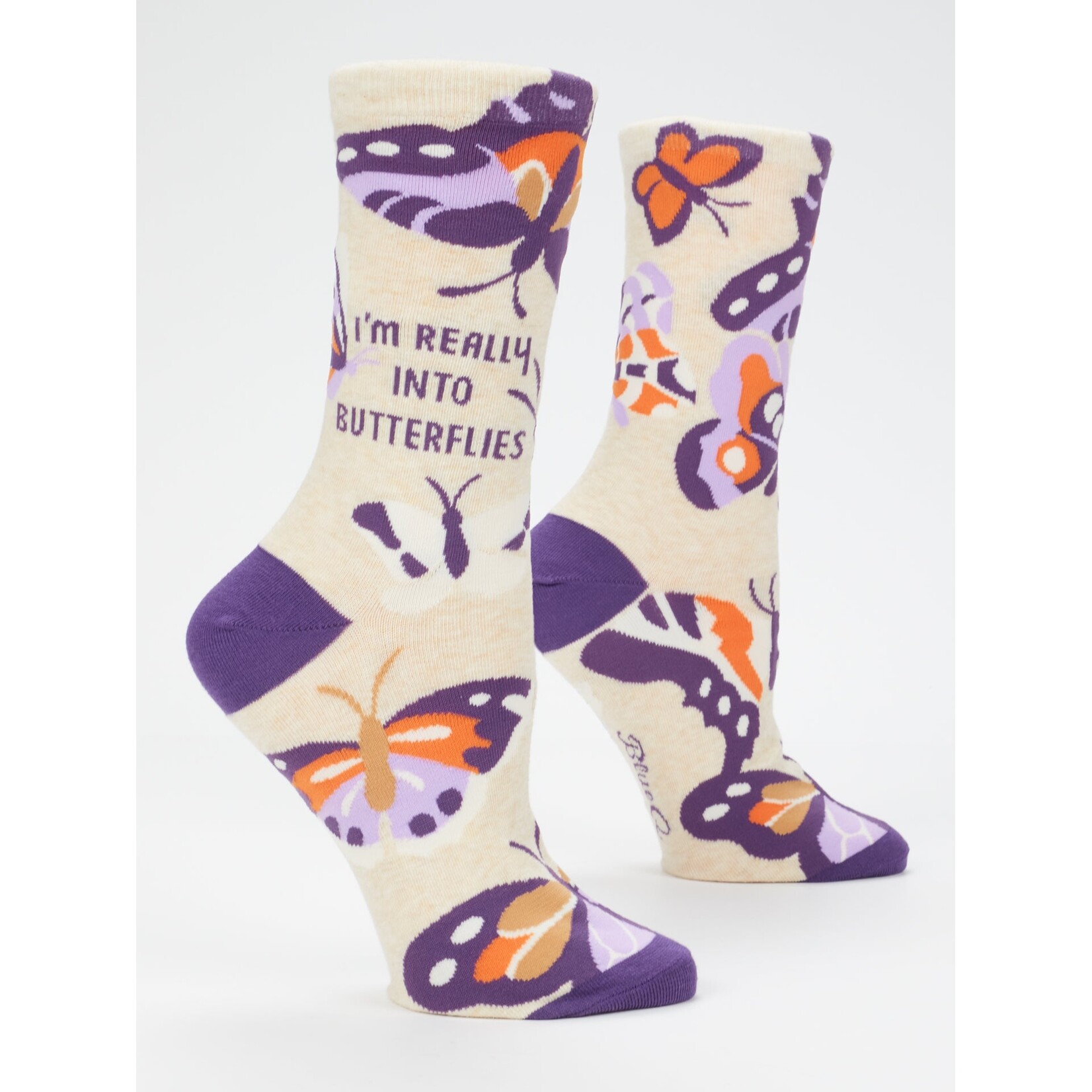Blue Q Blue Q I'm Really Into Butterflies W-Crew Socks