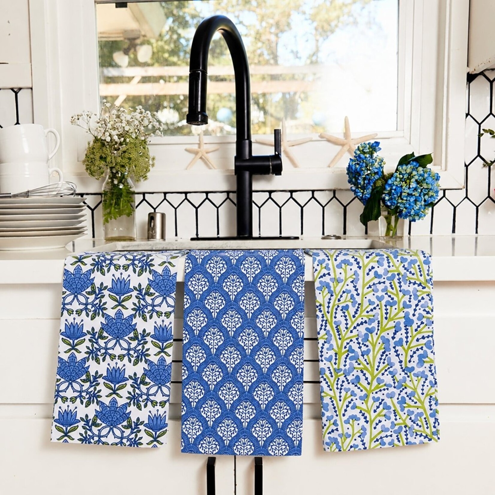 Rockflowerpaper Rockflowerpaper Cotton Kitchen Towels-  Set of 3