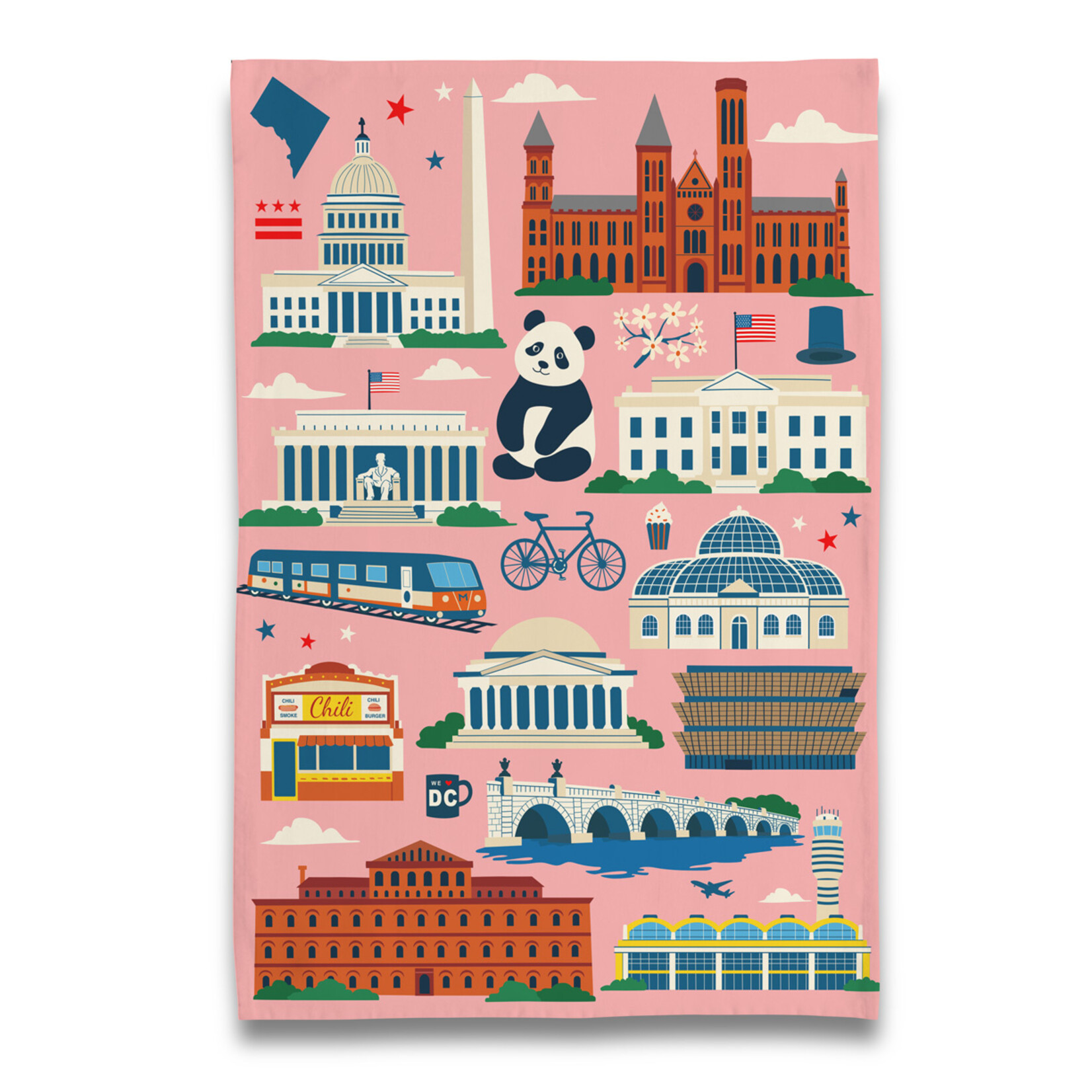 Naked Decor Naked Decor DC Iconic Pink Dish Towel