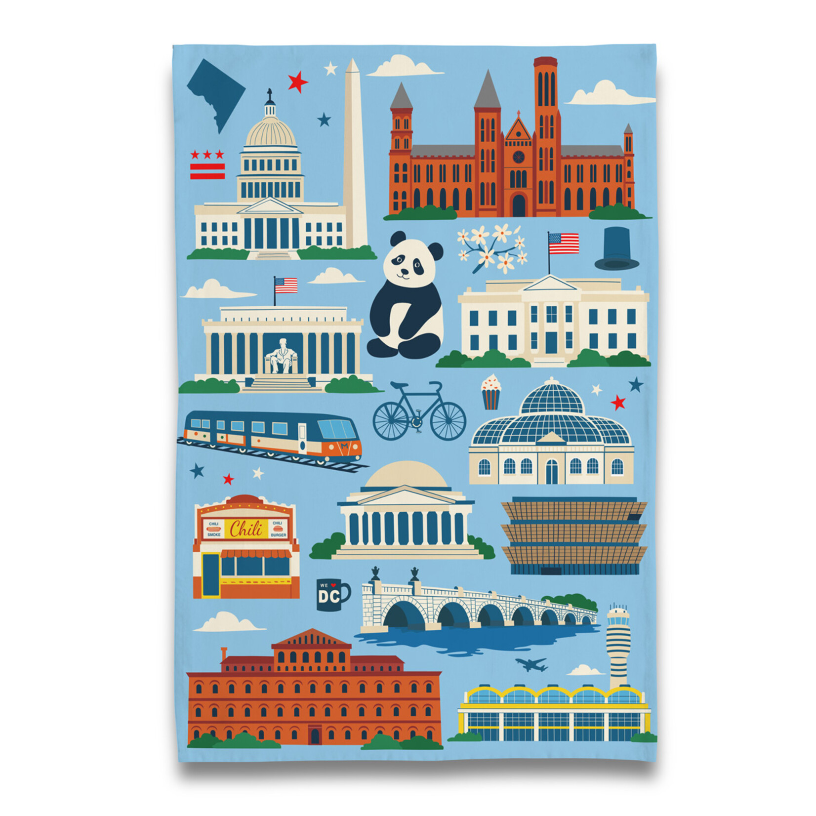 Naked Decor Naked Decor DC Iconic Blue Dish Towel