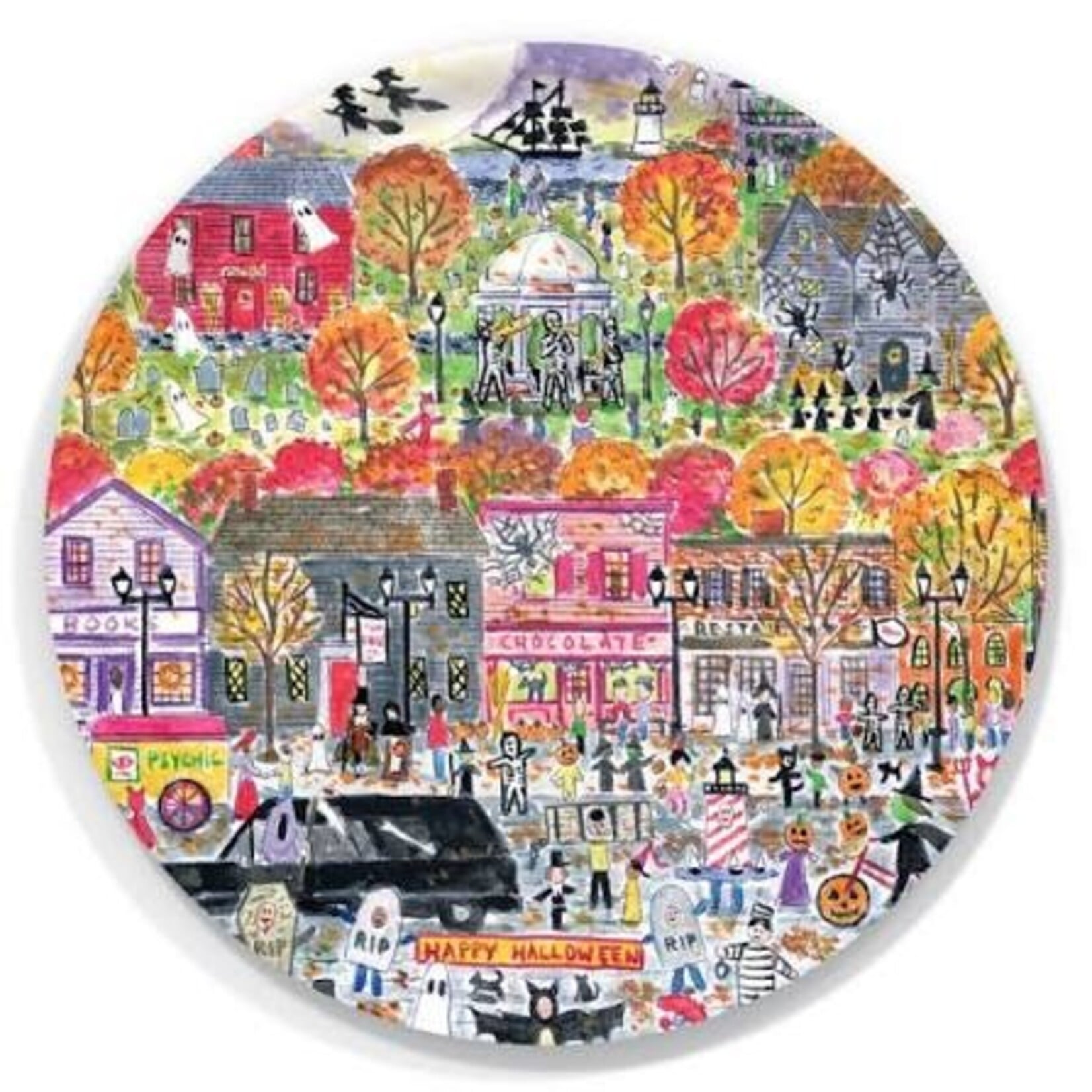 Trays4Us Michael Storrings Halloween in Salem Round 15.7" Tray