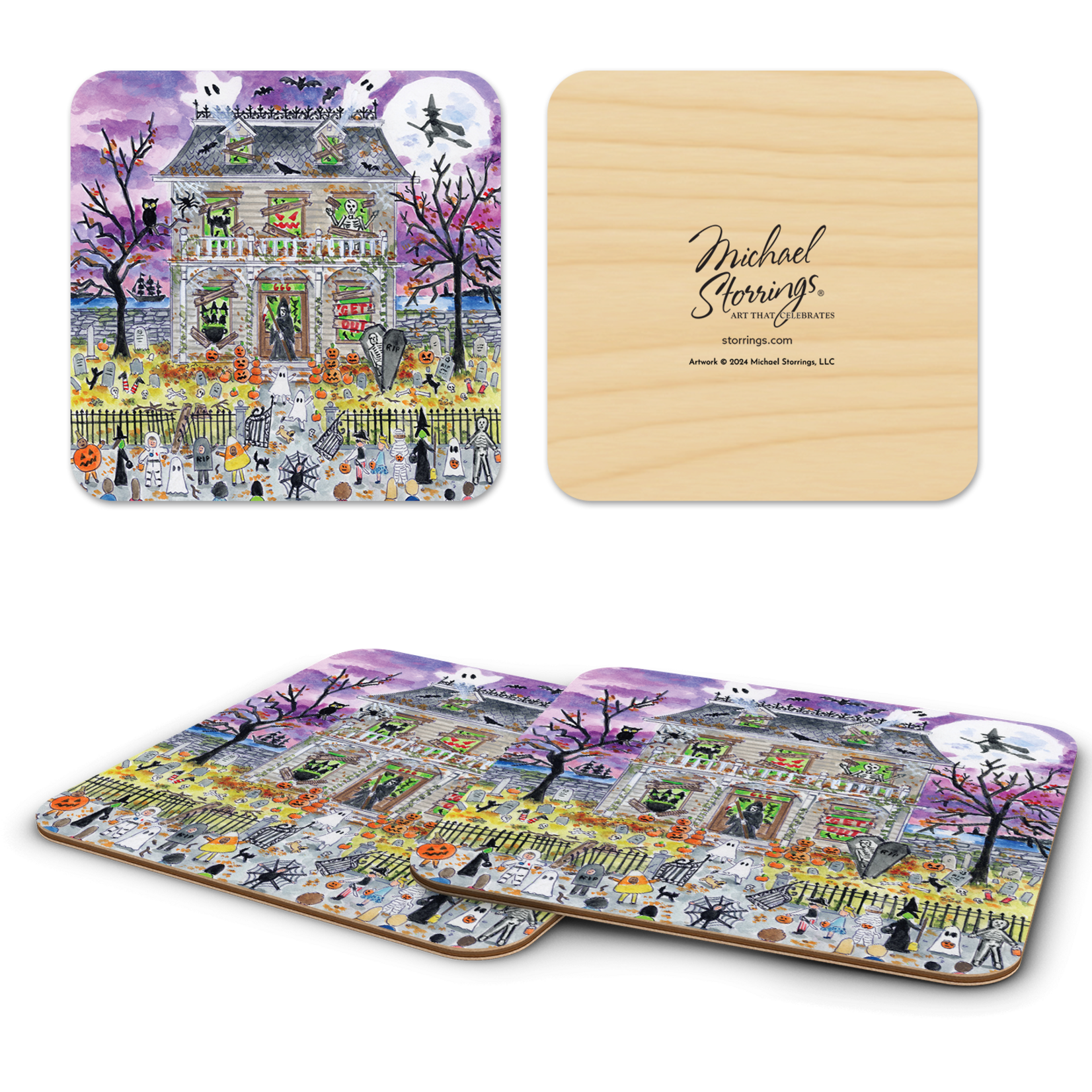 Trays4Us Michael Storrings Haunted House Coaster