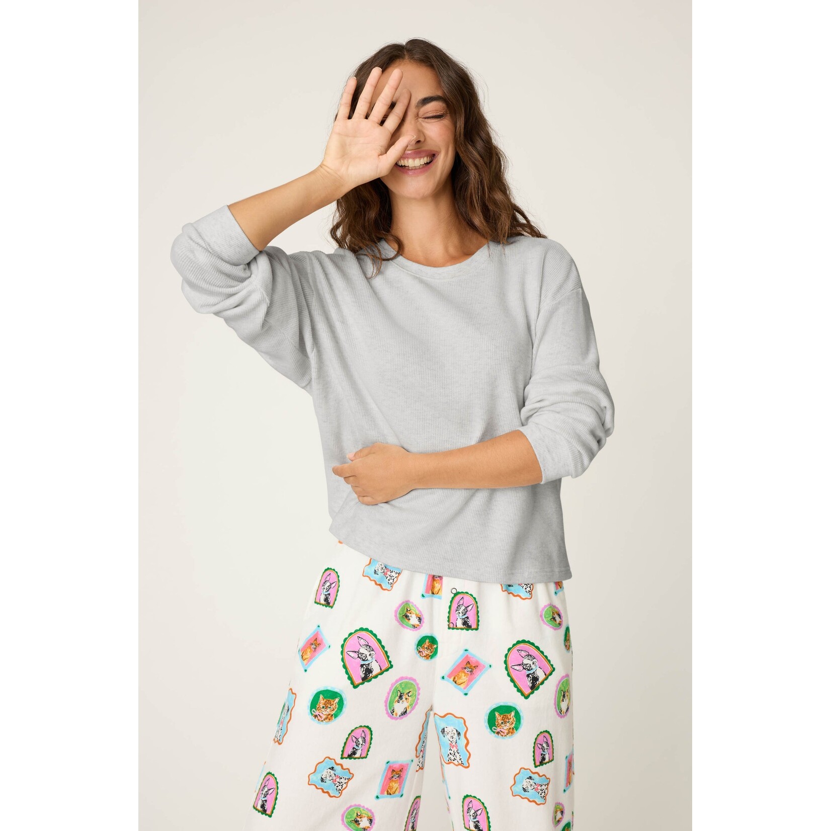P.J. Salvage P.J.Salvage Long Sleeve Waffle Thermal Top
