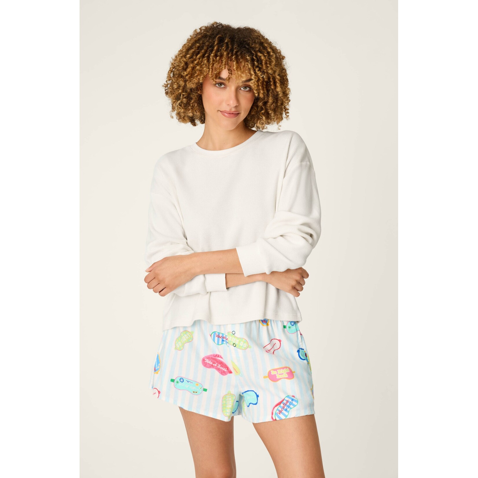 P.J. Salvage P.J.Salvage Long Sleeve Waffle Thermal Top