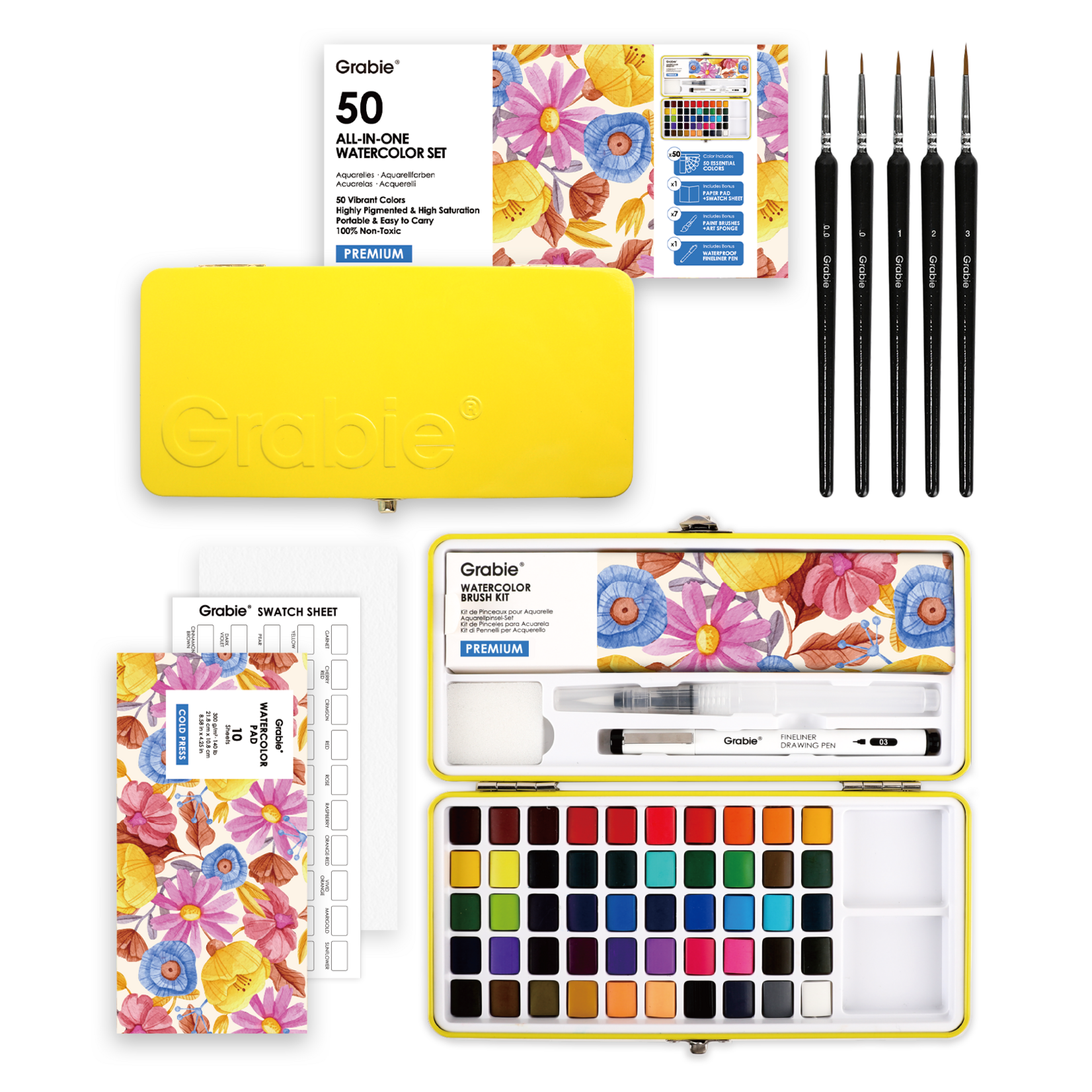 Grabie All-In-One Premium Watercolor Set of 50