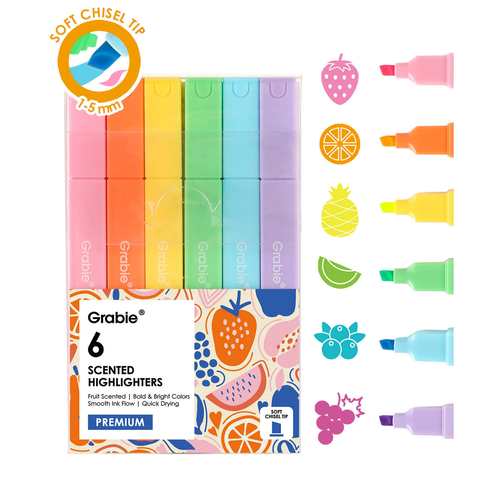 Grabie Grabie Fruit Scented Highlighter Set of 6