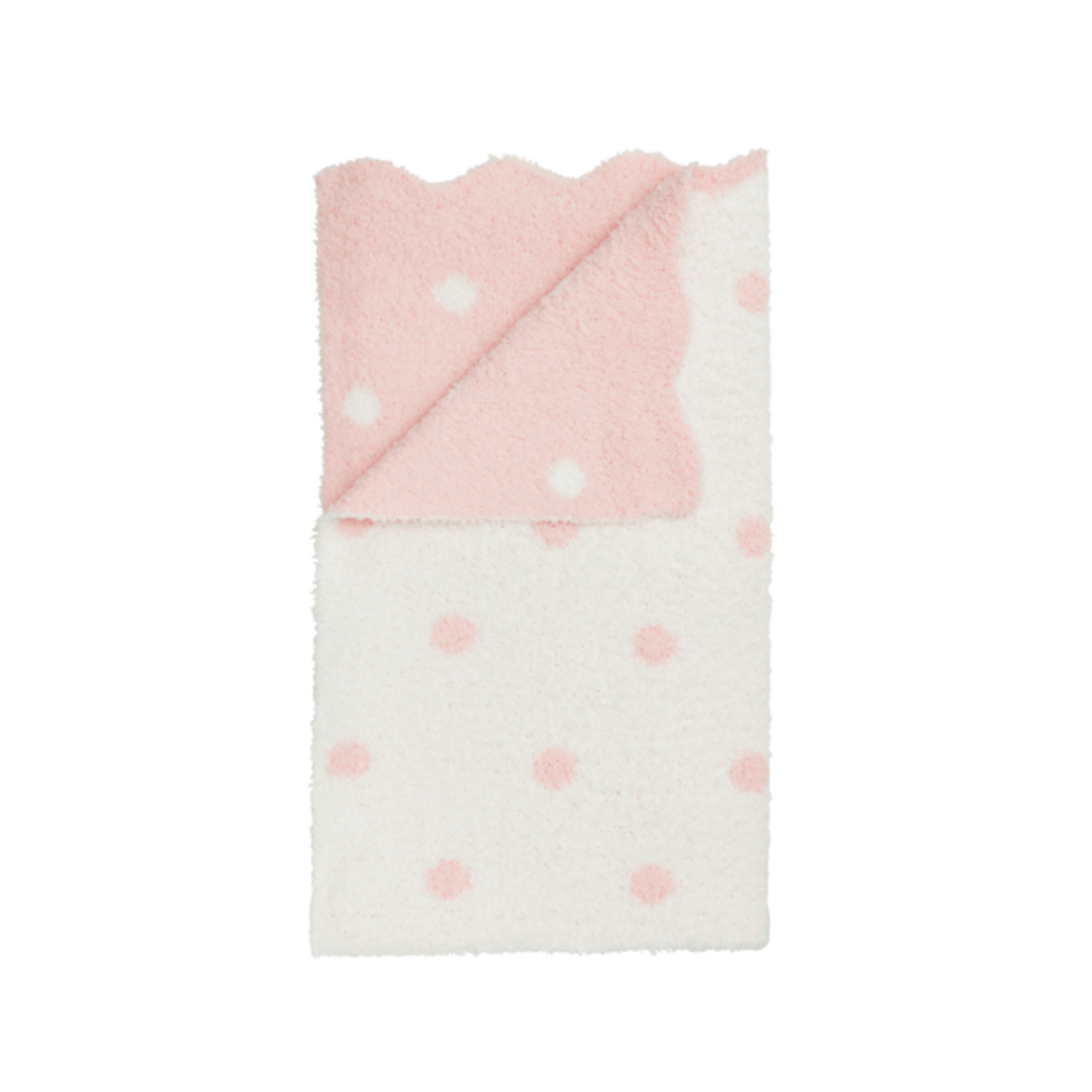 Mud Pie Mud Pie Pink Dot Chenille Blanket