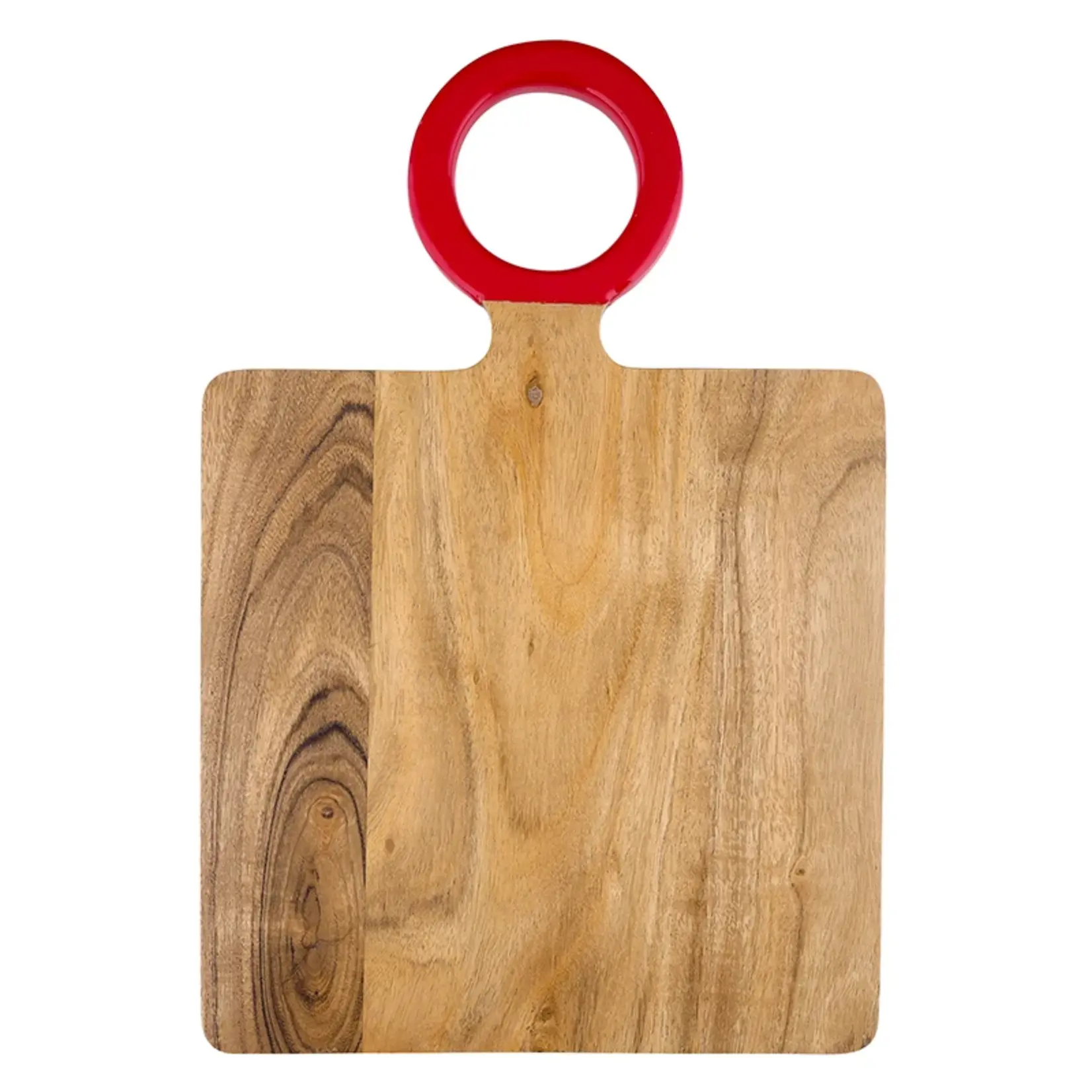 Santa Barbara Design Studio Wood Board with Enamel Handle - Small - Red