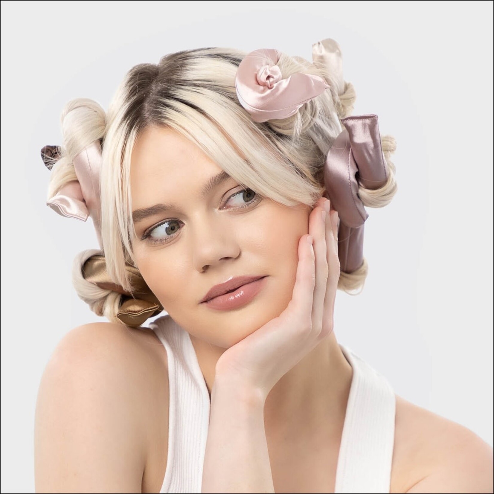 KITSCH Rosewood Satin Wrapped Flexi Rods - 6pc