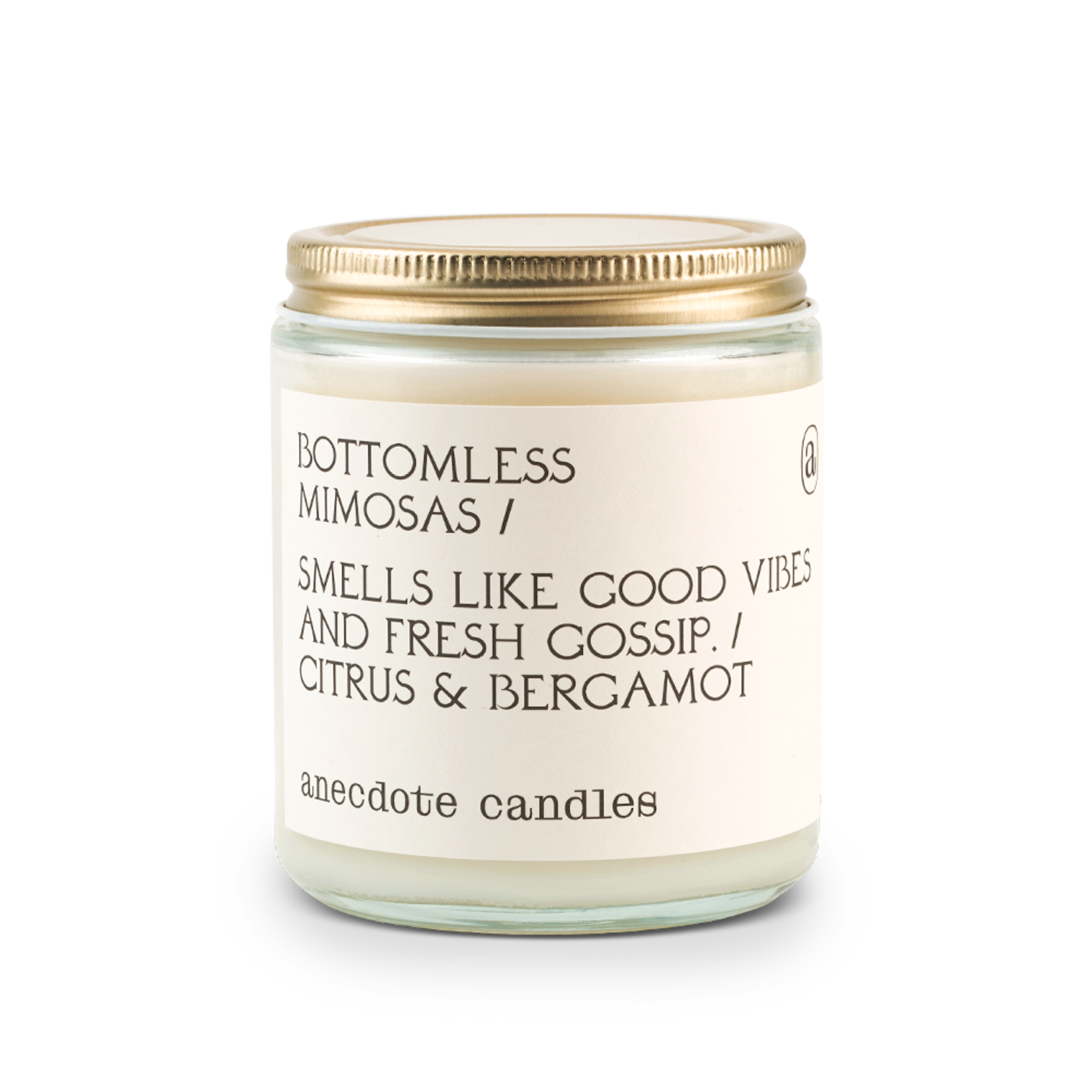 Anecdote Candles Bottomless Mimosas (Citrus & Bergamot) Glass Jar Candle