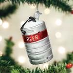 Old World Christmas Aluminum Beer Keg Ornament