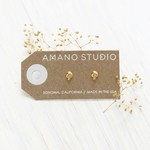 Amano Studio Tiny Gold Mushroom Stud Earring
