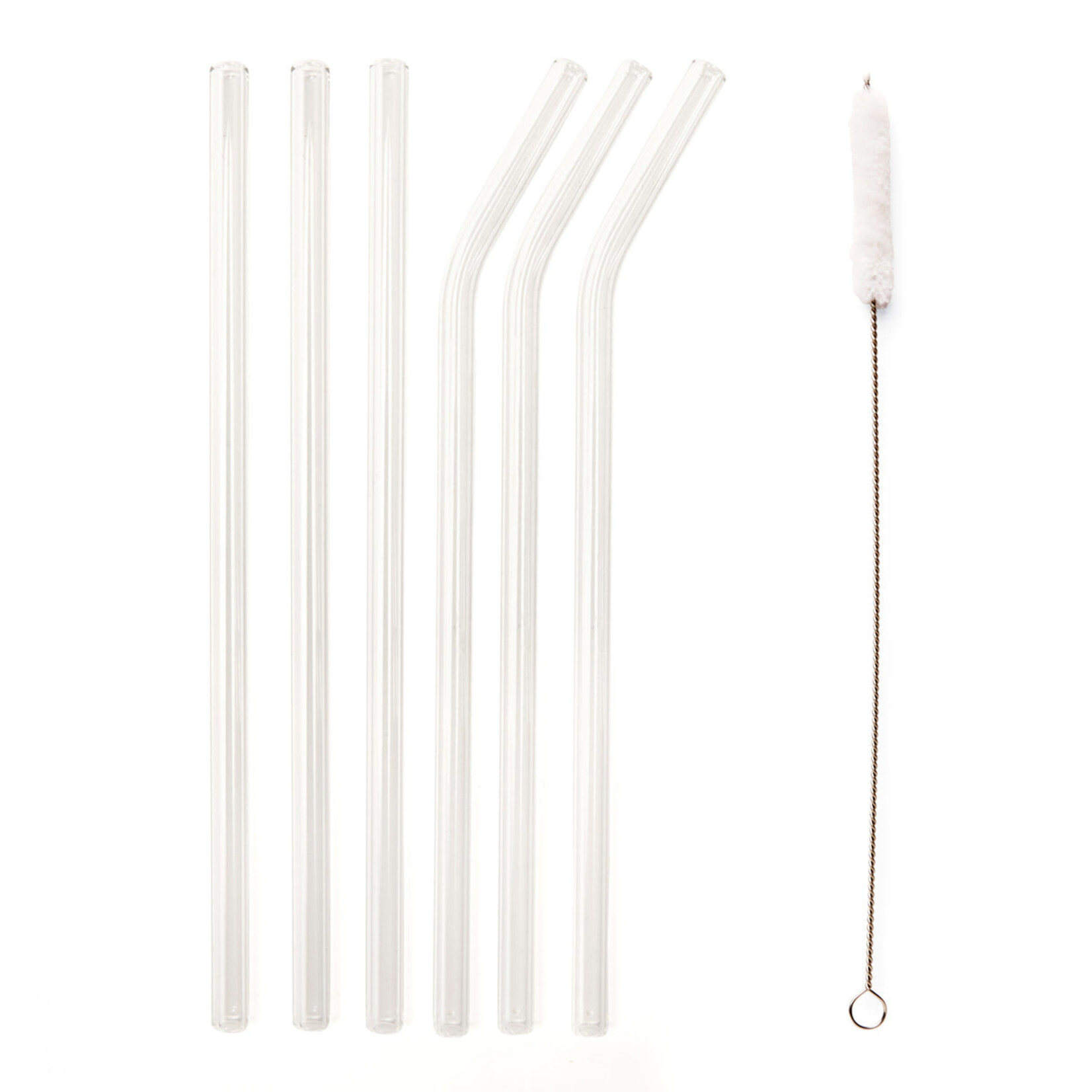 CLEAR REUSABLE GLASS STRAWS