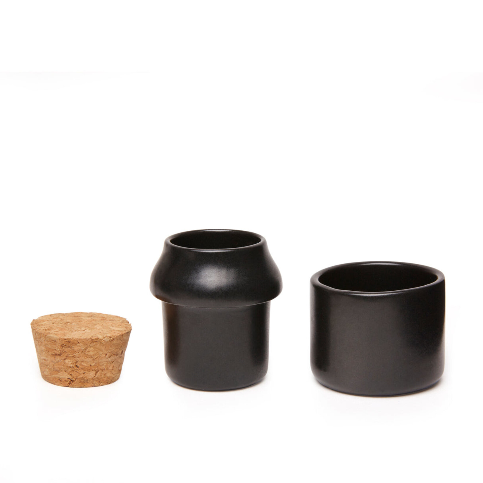 HERB GRINDER + JAR SMALL BLACK