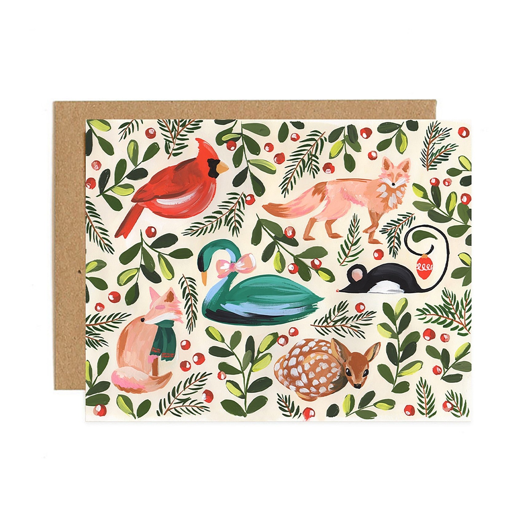 One Canoe Two Paper Co. Holiday Animals Card Set