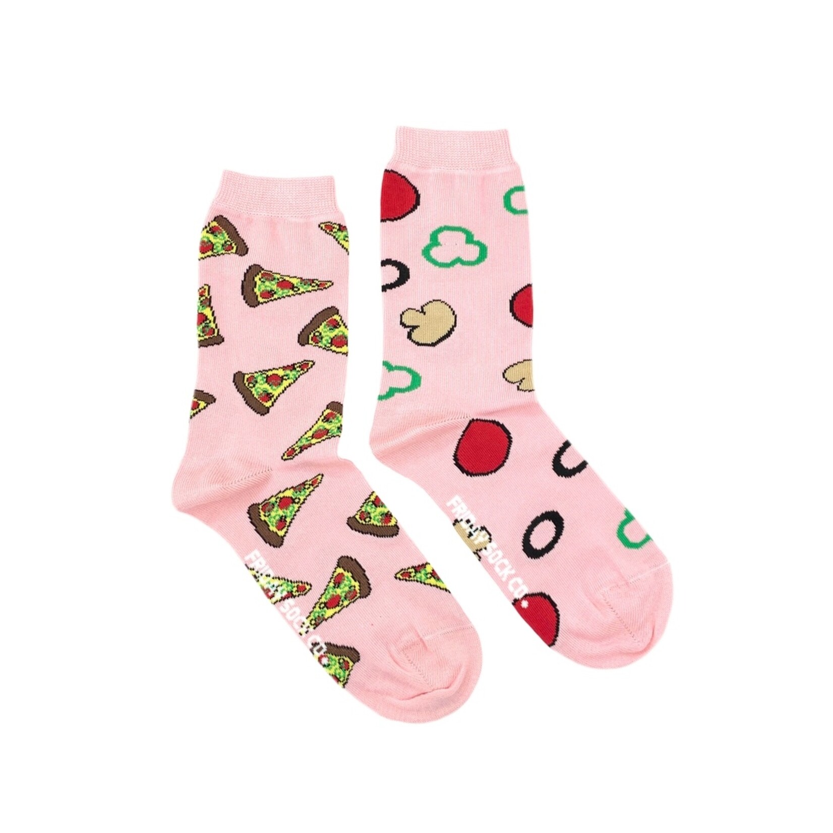 Friday Sock Company Women’s Socks | Pink Pizza | MismatchedWomen's 5 - 10