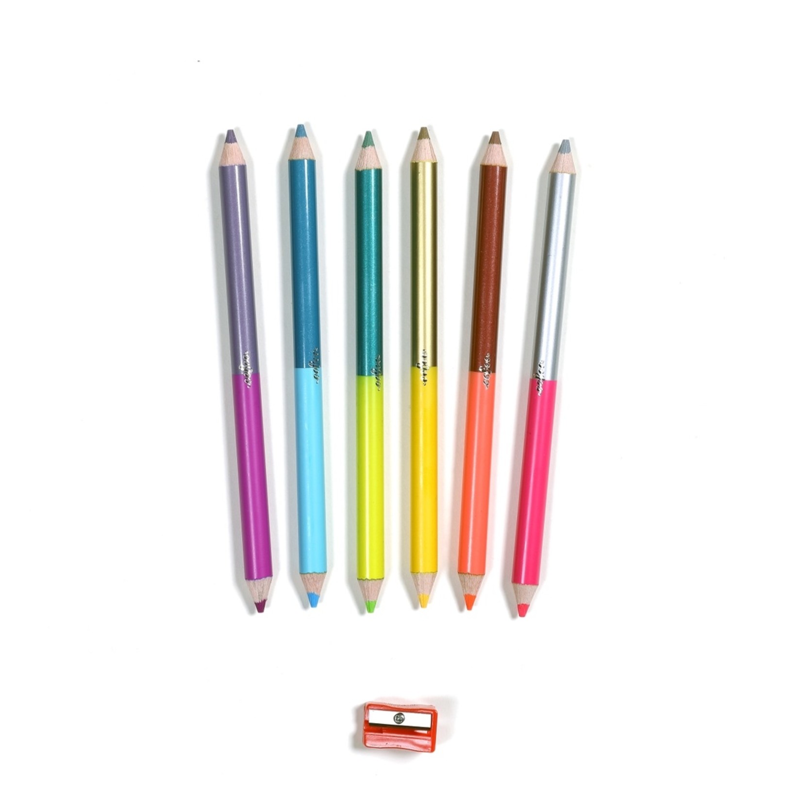 eeBoo Rainforest Jumbo Metallic & Fluorescent Color Pencils