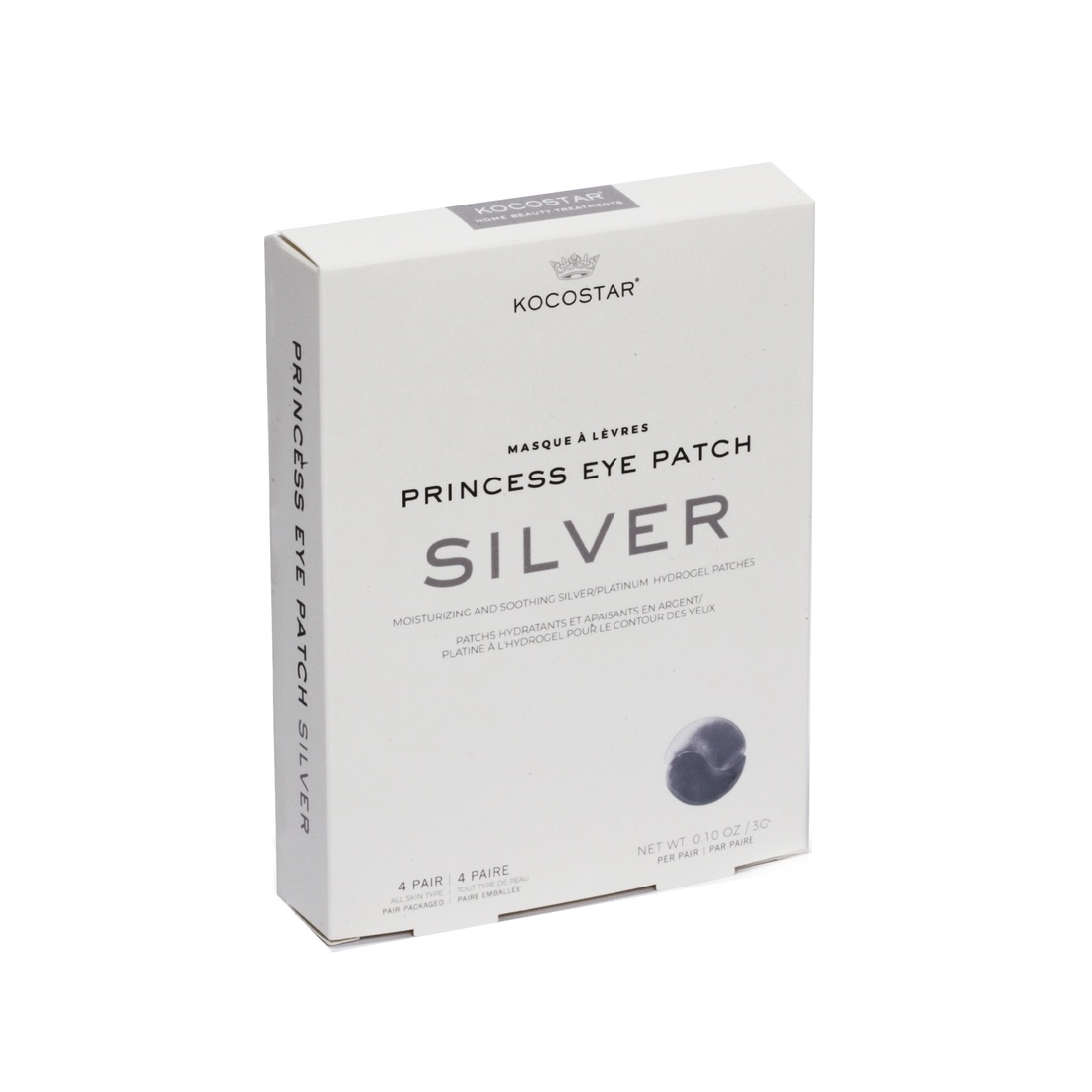 Silver Princess Eye Patch - 4 Pairs - Bonne Fête
