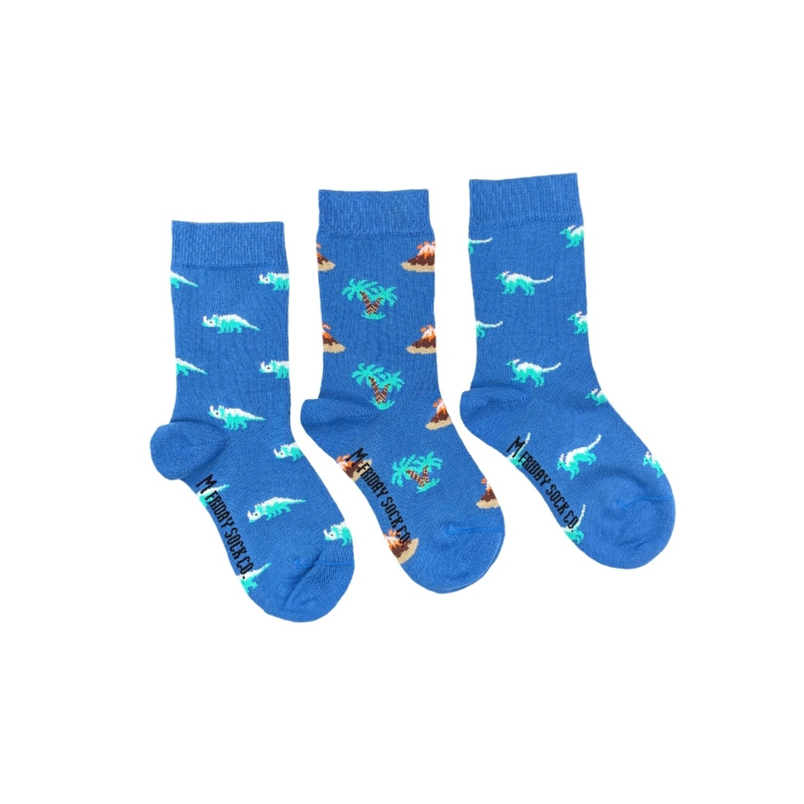 Friday Sock Company Kid’s Socks | Dinosaur Volcano | Ages 5 – 7
