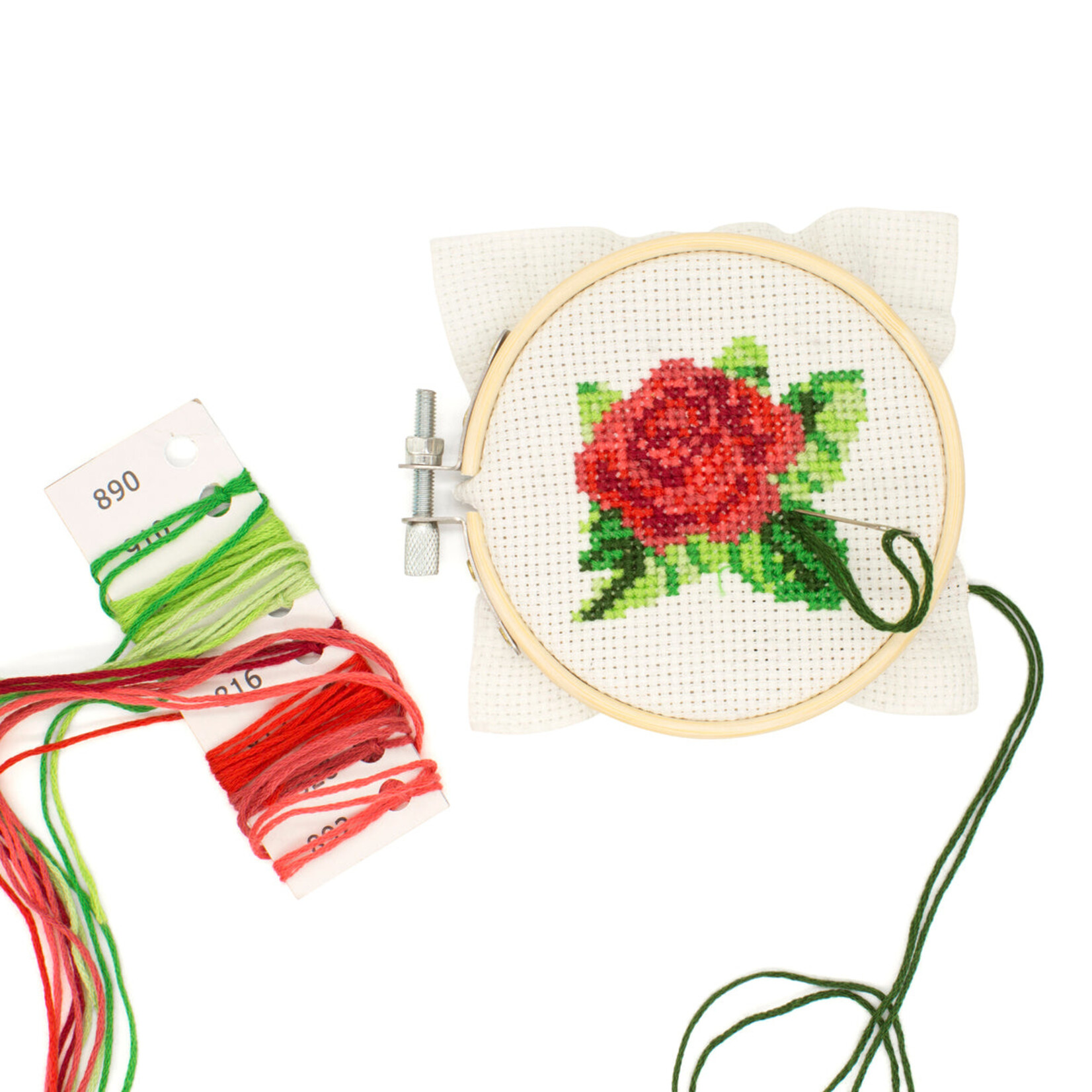 MINI CROSSSTITCH EMBROIDERYKIT-ROSE