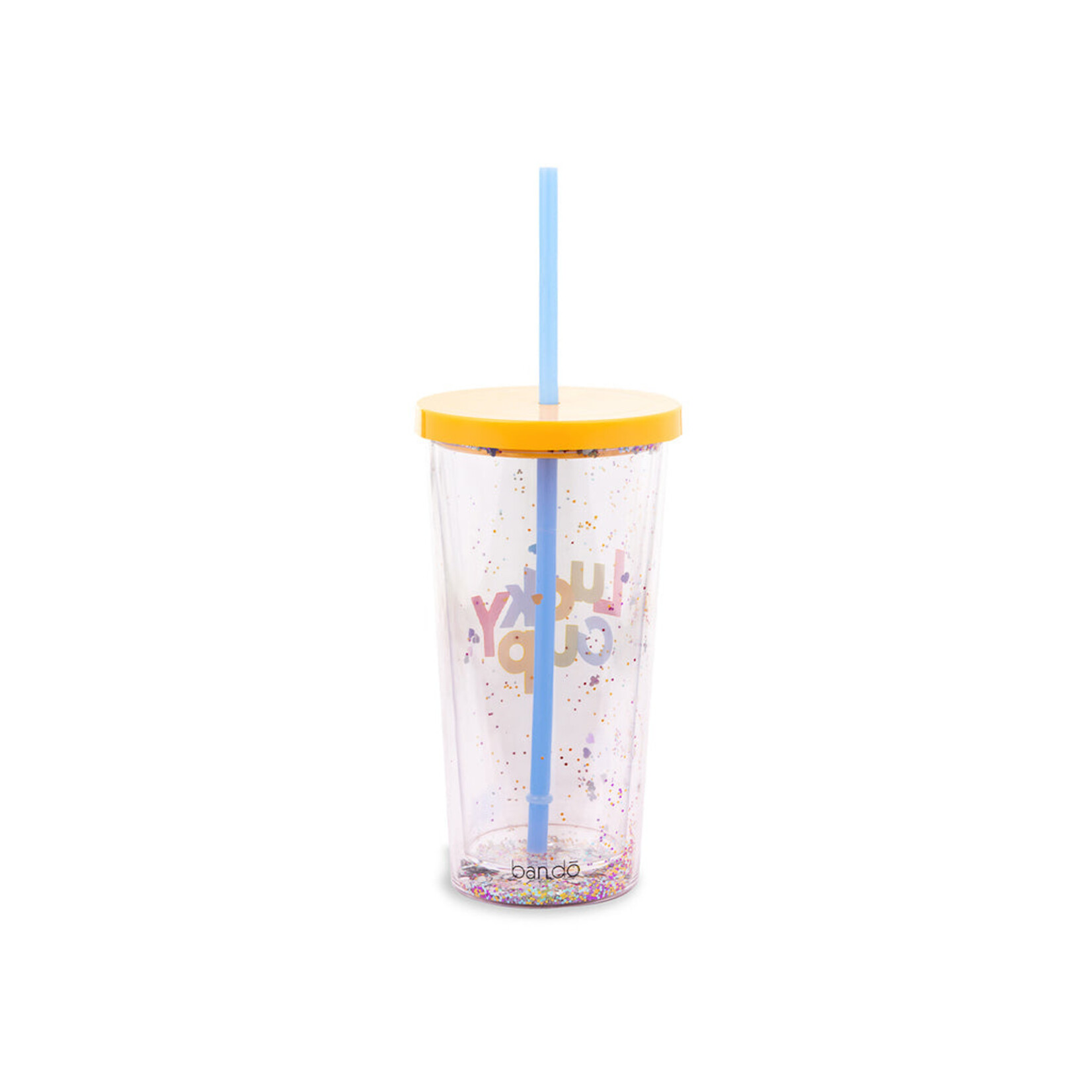 Ban.do Glitter Bomb Sip Sip Tumbler with Straw, Lucky Me