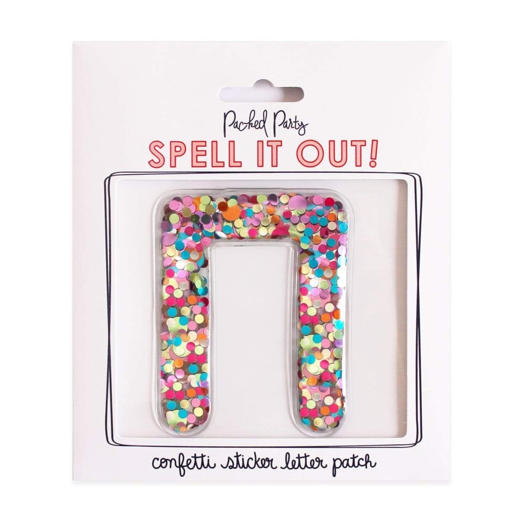 Packed Party Pi Greek Letter Confetti Sticker