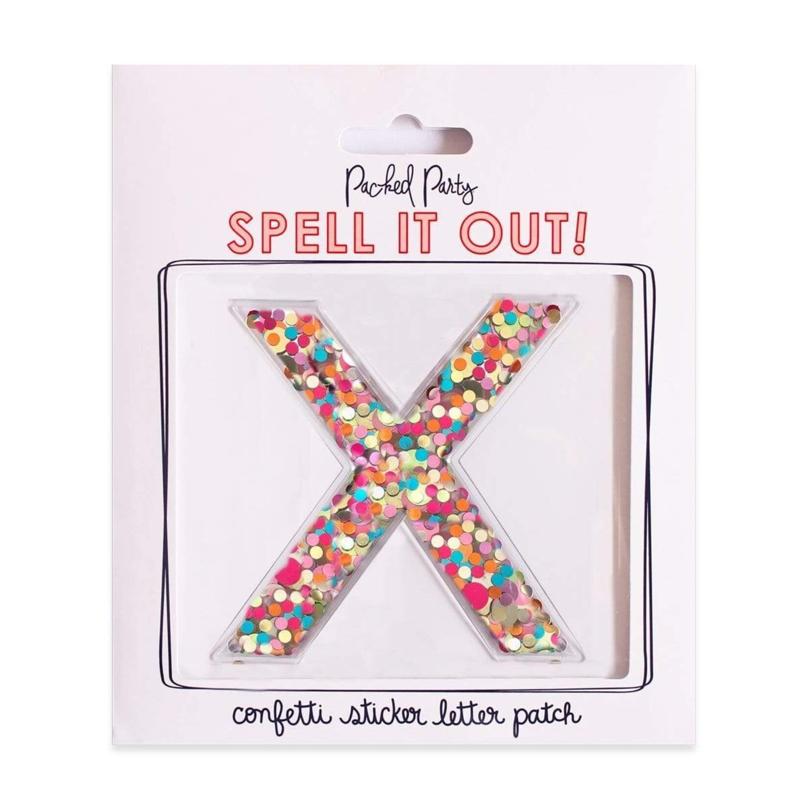 Packed Party Chi Greek Letter Confetti Sticker