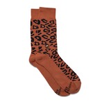 Conscious Step Socks that Protect Cheetahs (Rust Leopard Print)