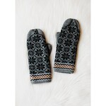 Panache Apparel Co. Gray, Black & Tan Patterned Knit Mittens