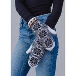 Panache Apparel Co. White, Black & Tan Patterned Knit Mittens