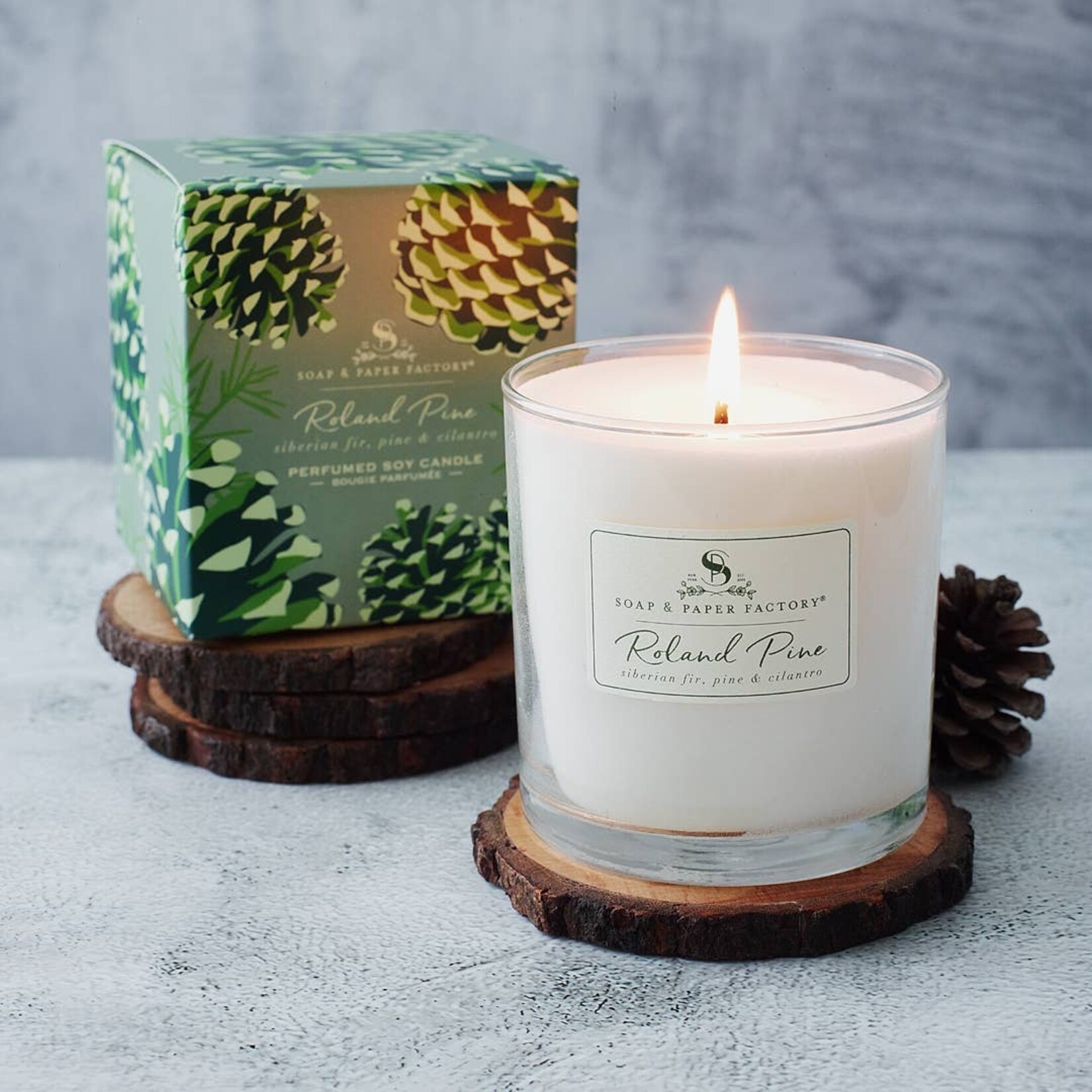 Soap & Paper Factory Roland Pine Large Soy Glass Candle
