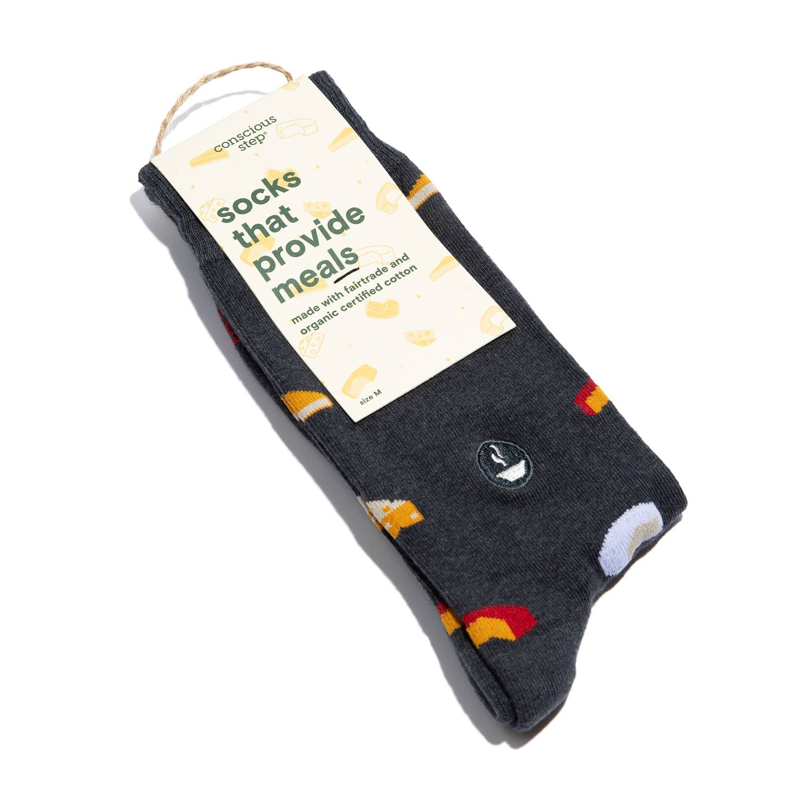 Conscious Step Socks that Provide Meals (Gray Cheese) MD