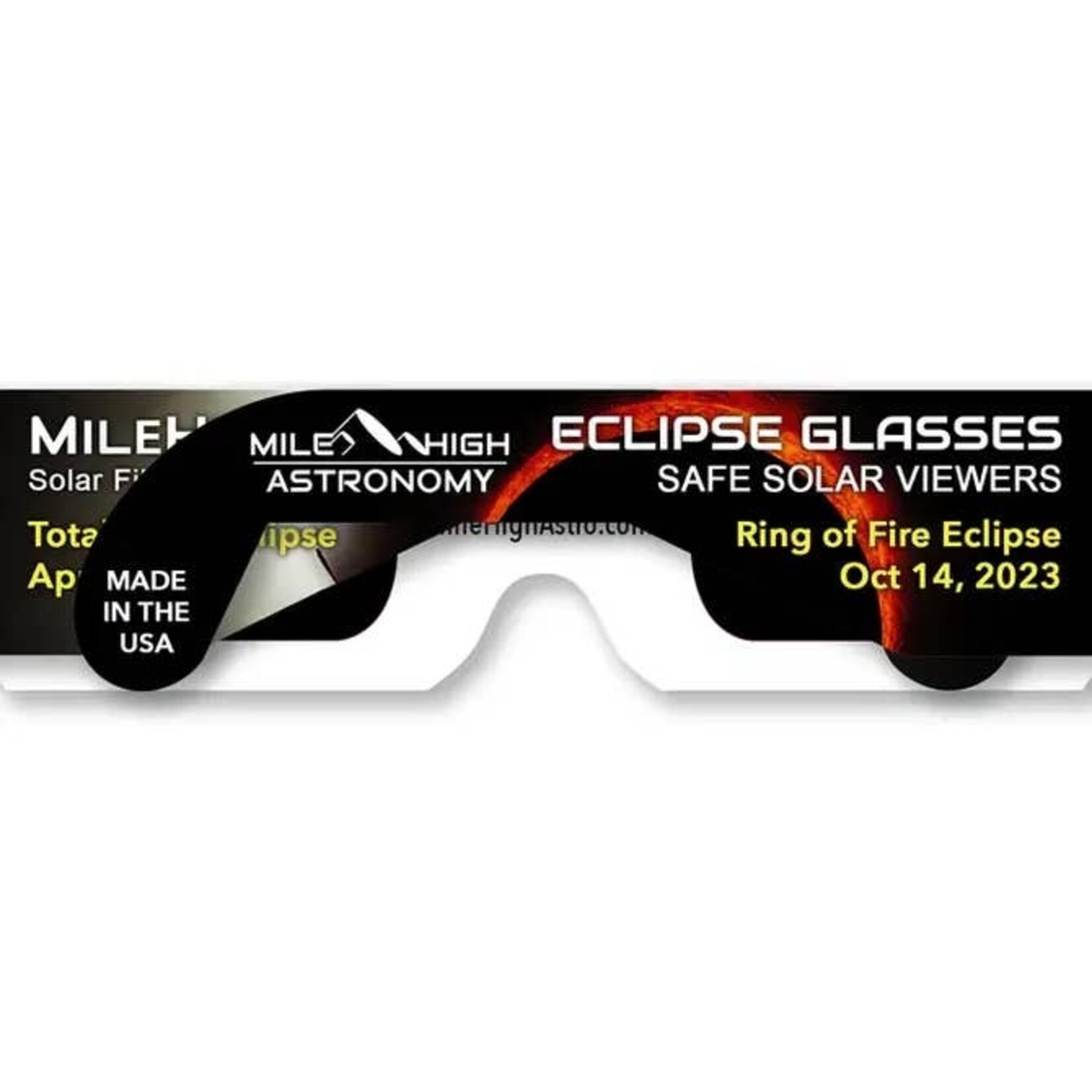 Mile High Astronomy Solar Eclipse Glasses - 10 Pack