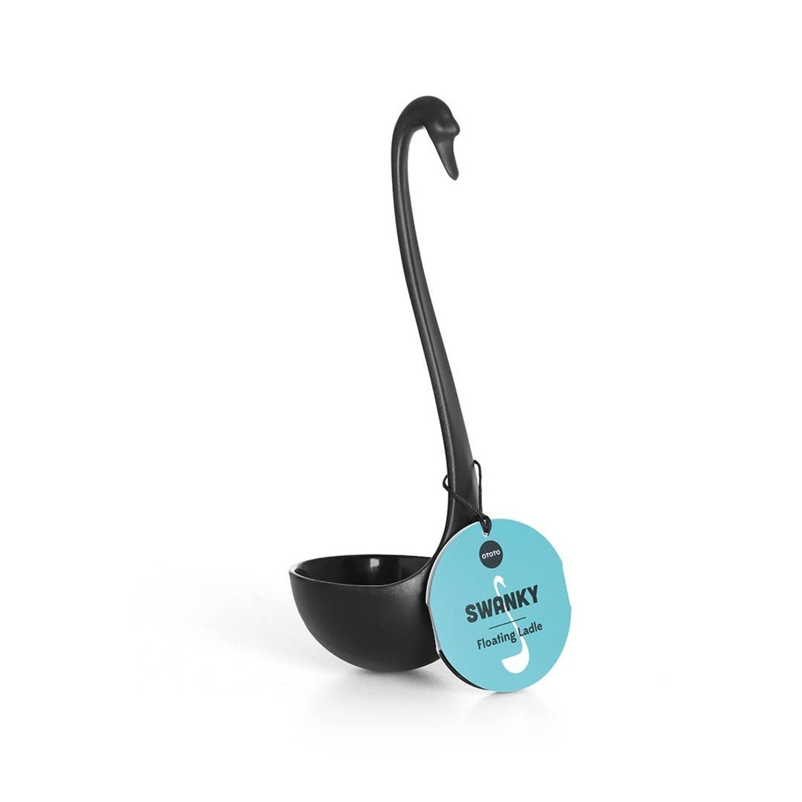 OTOTO Swanky Floating Swan Ladle (Black)