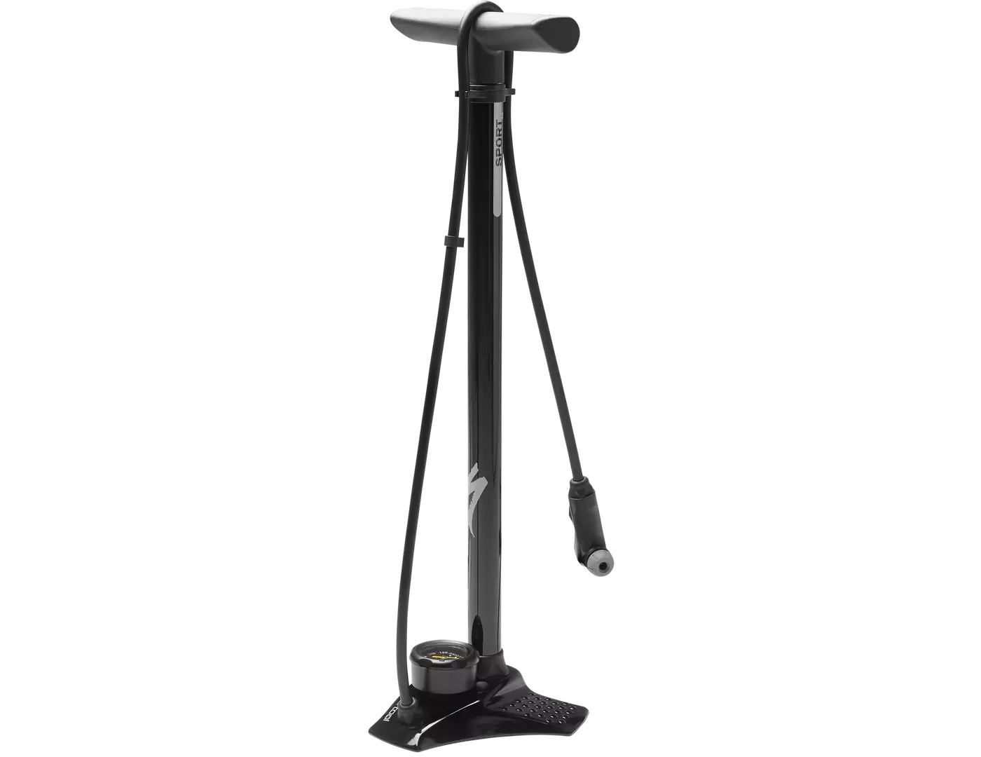 Hilka Tools Pompe à Pied Double Barillet – Manomètre 0-100 Psi / 0-7 Bar, Plateau Robuste, 3 Adaptateurs Inclus – Pour Pneus, Matelas, Ballons